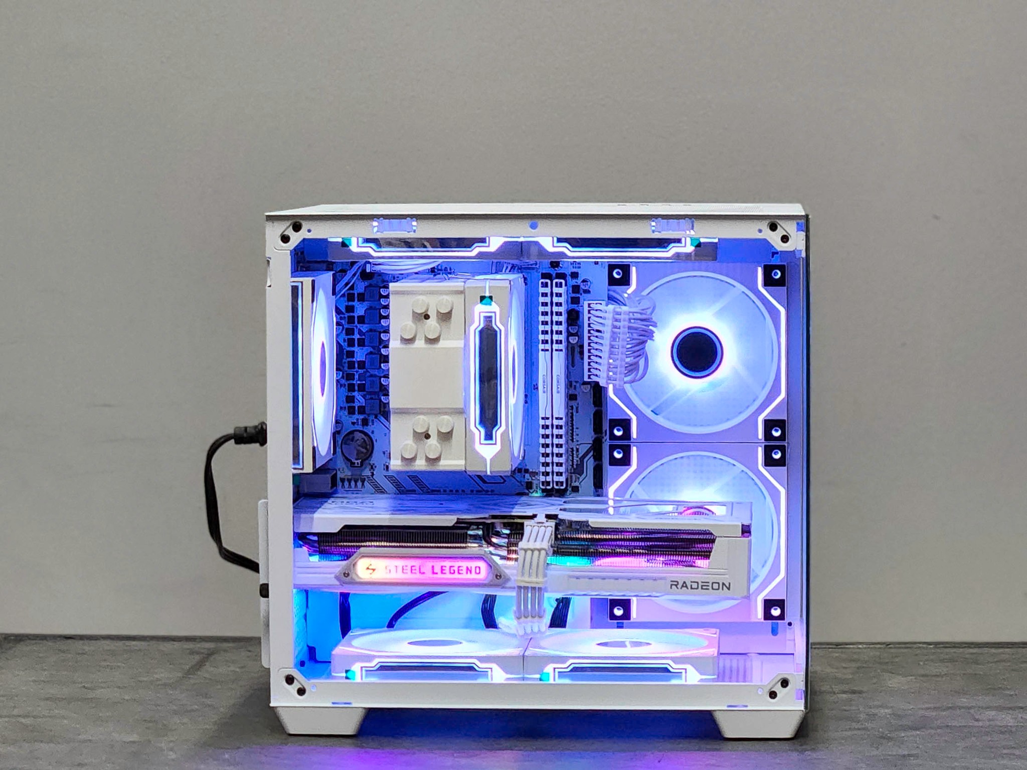 ALL WHITE Custom Gaming PC | Ryzen 5 5500 | RX 9060 XT 8GB | 16GB DDR4 | 1TB SSD | Win 11 Pro