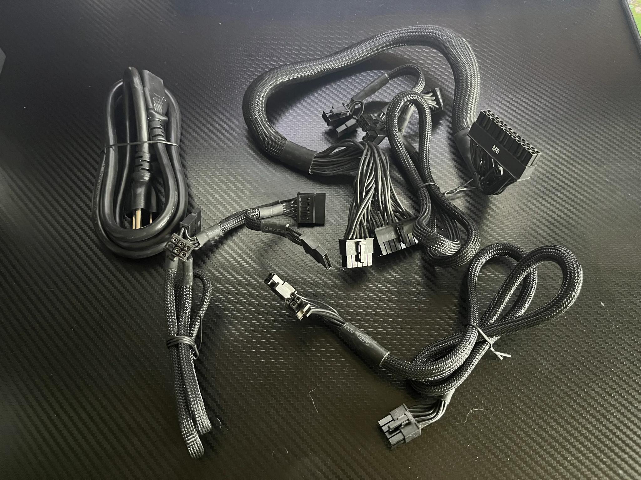Used EVGA Supernova 1000w G3 (80+ Gold) Fully Modular Power Supply - Tested - PARTIAL CABLES!