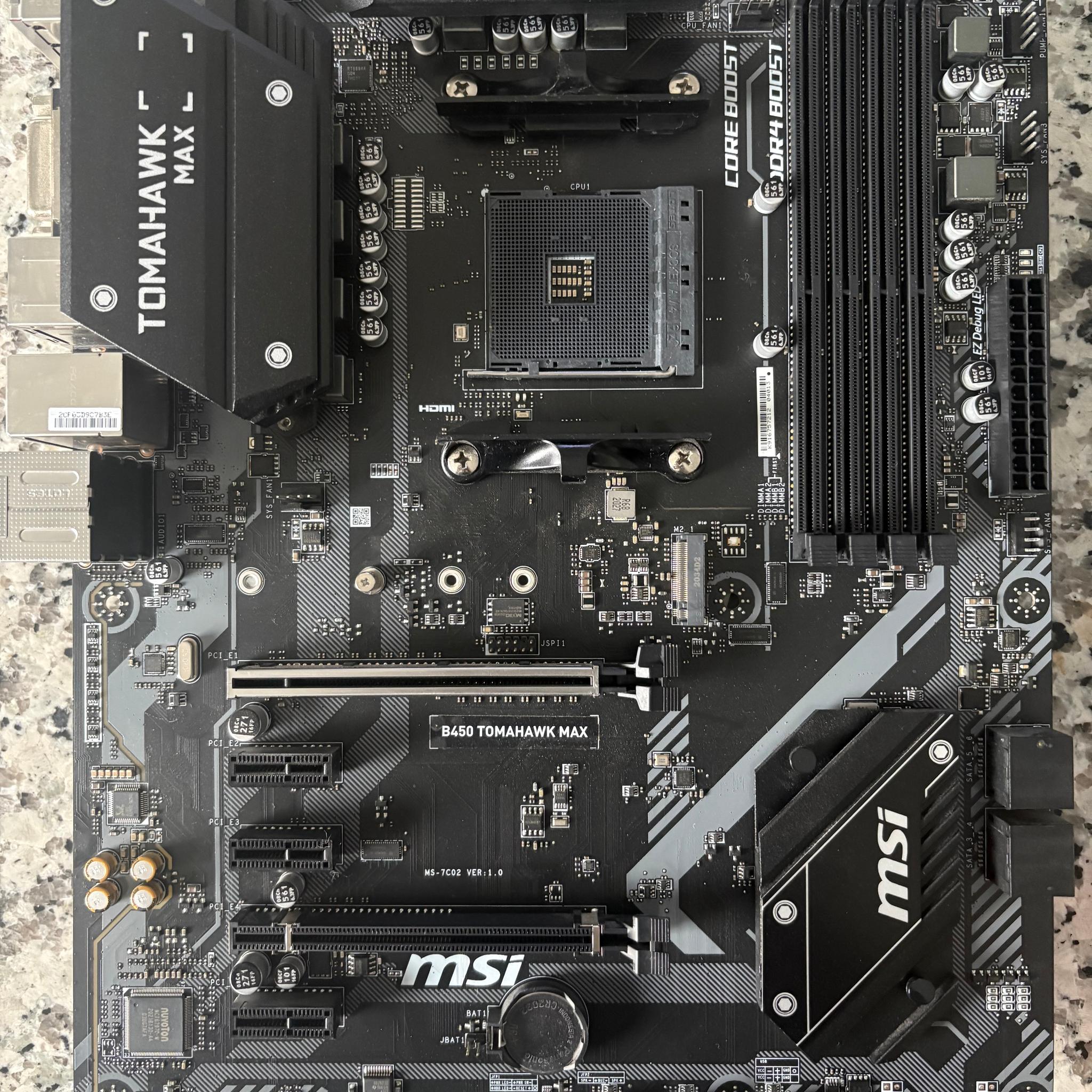 MSi B450 TOMAHAWK MAX II W/ PCI WIFI