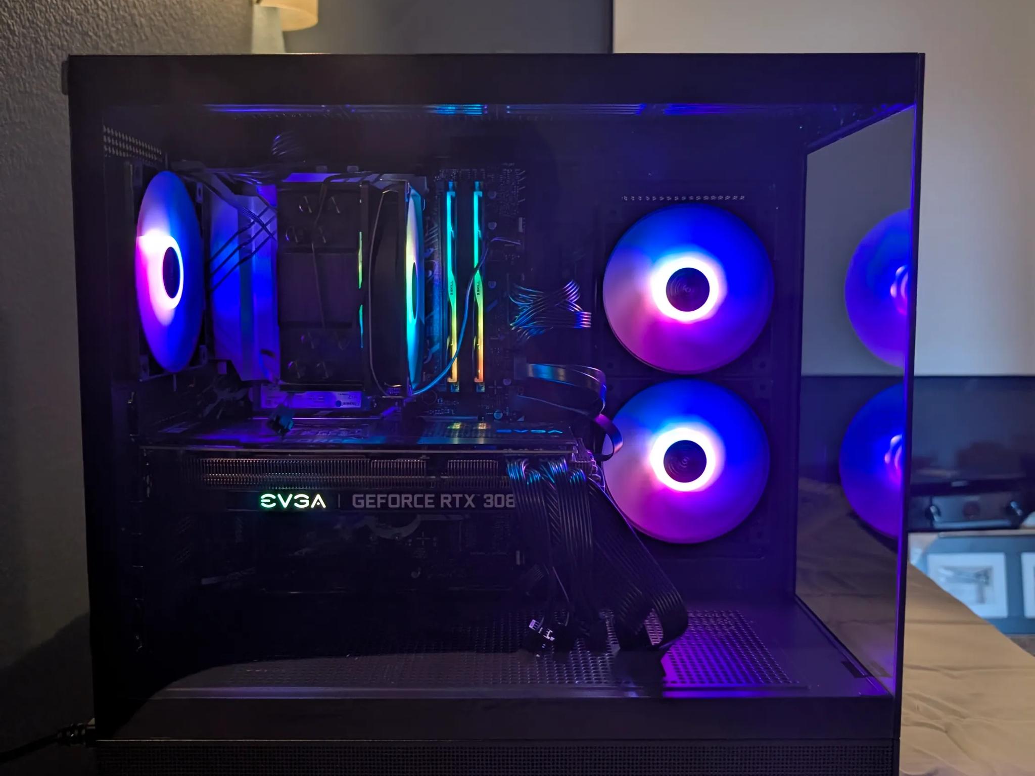 Custom Black Gaming PC Intel i7-12700K, RTX 3080, 32GB DDR5 RAM, 1TB NVMe SSD, Z790 Motherboard