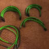 Custom PSU extensions made with MDCPX Black/Neon Green with cable combs
