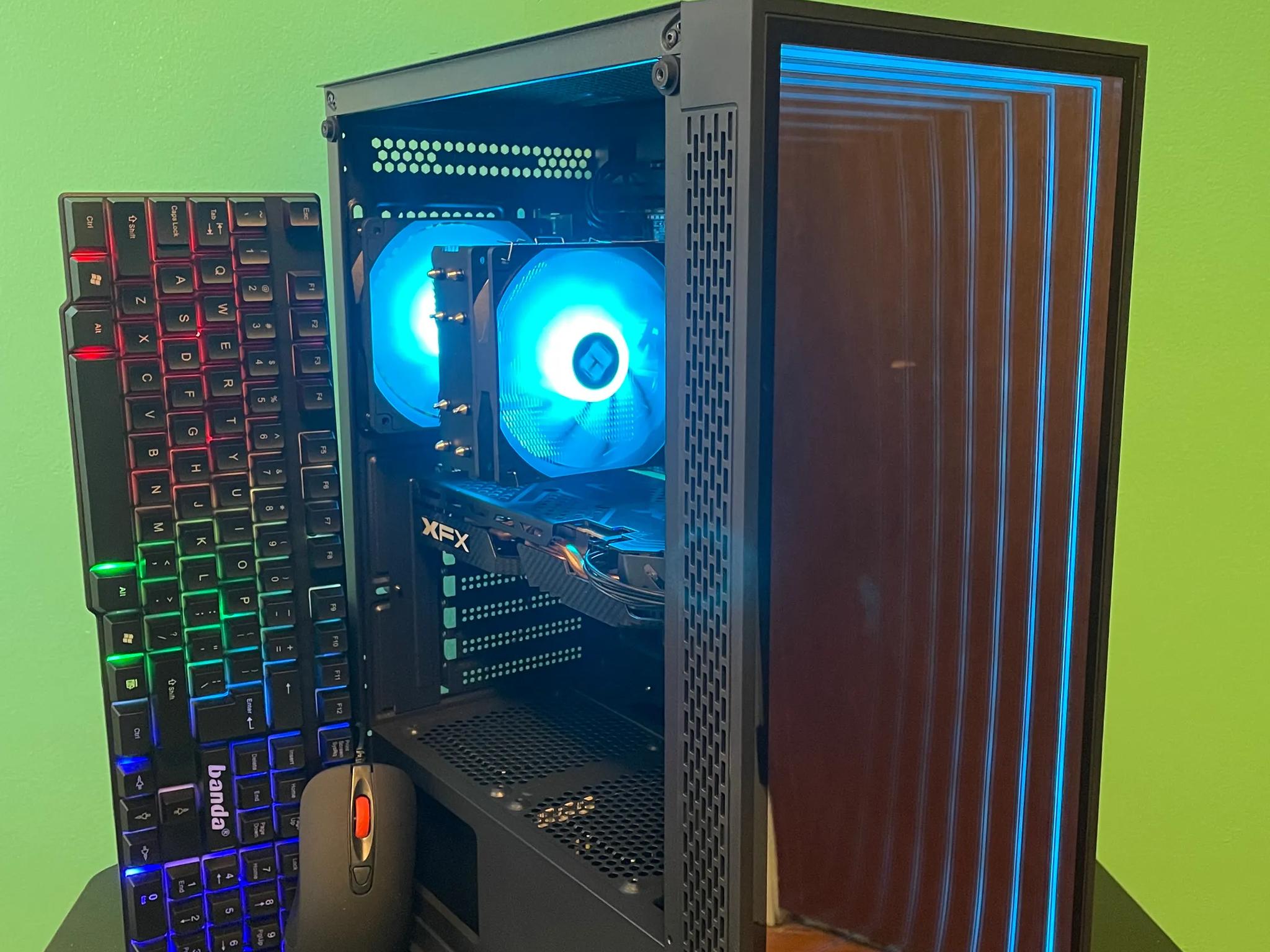 !ILLUSION! Glass Gaming PC | Intel i5 / Amd RX580 / 8GB / 600GB Win 10 Pro WiFi