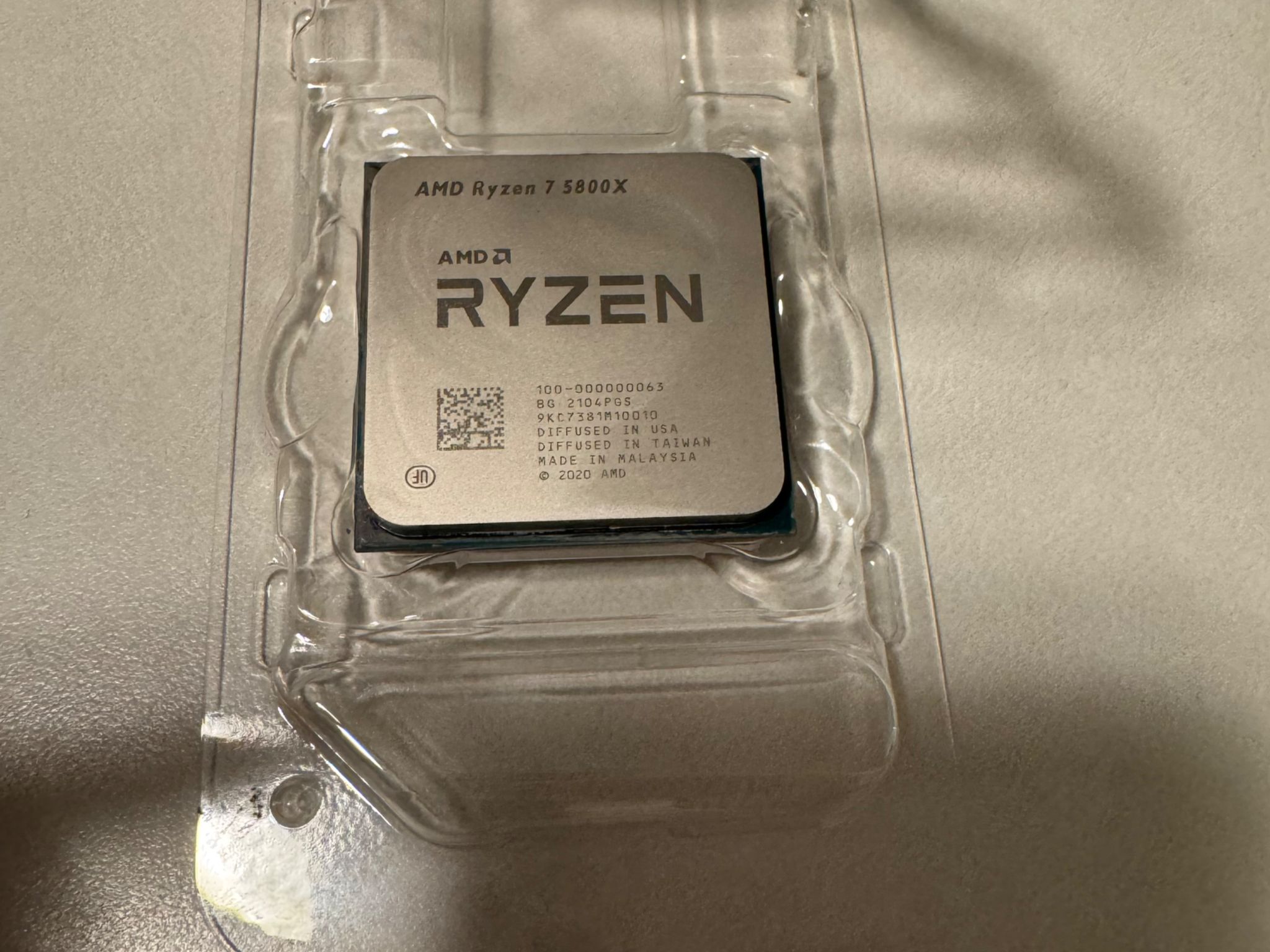 AMD 5800X with MSI X570 Motherboard and 32GB Ram