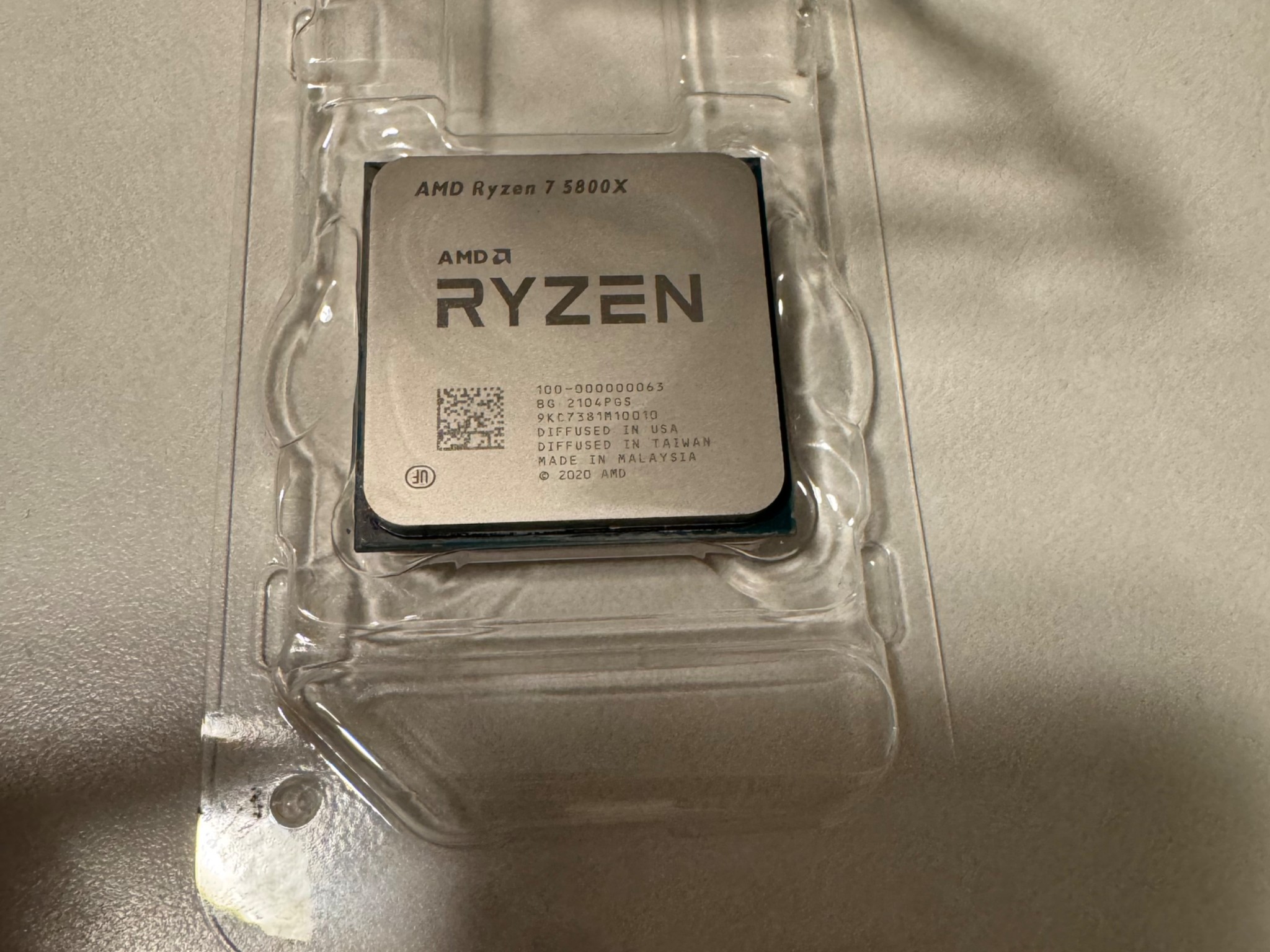 AMD 5800X with MSI X570 Motherboard and 32GB Ram