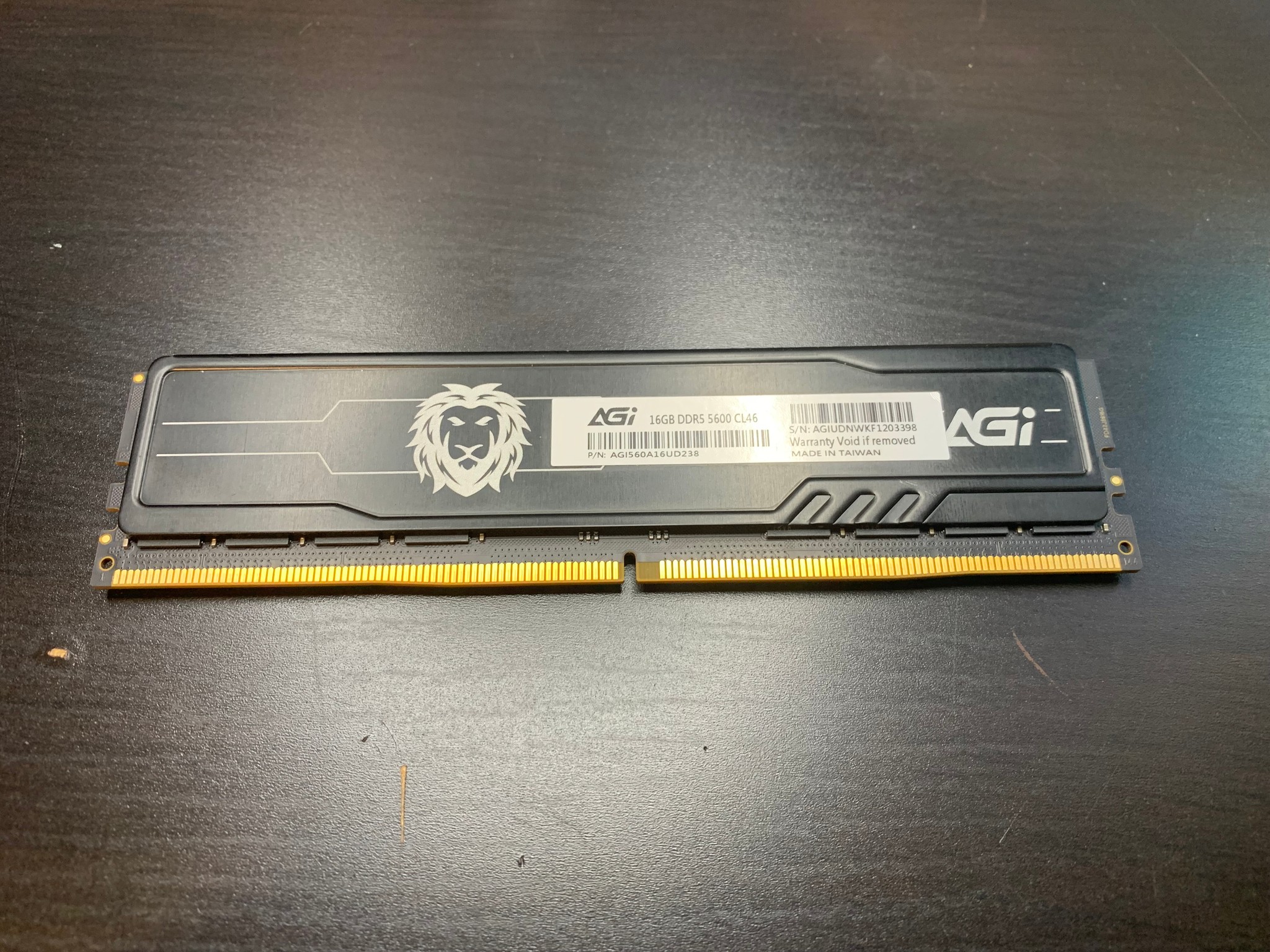 AGI 16GB 5600M/Ts CL46 DDR5 RAM Single Stick