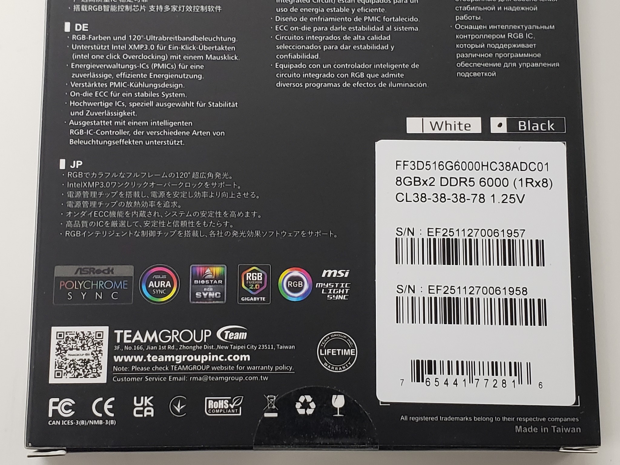 RAM on Sale! Team Group 16GB DDR5 6000 MT/s CL38 (2x8GB)