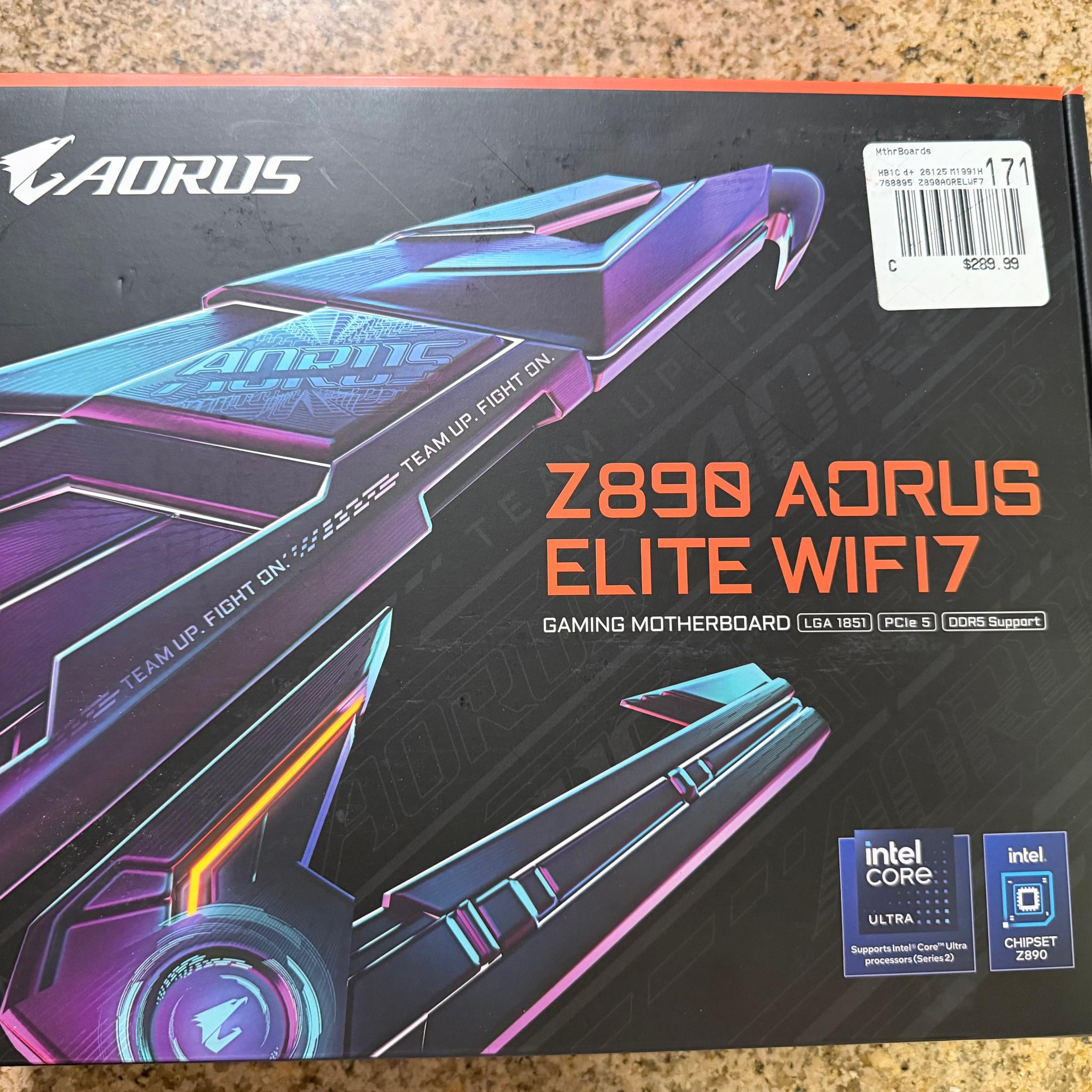 NEW Gigabyte Z890 AORUS ELITE WIFI7 Intel LGA 1851 ATX Motherboard