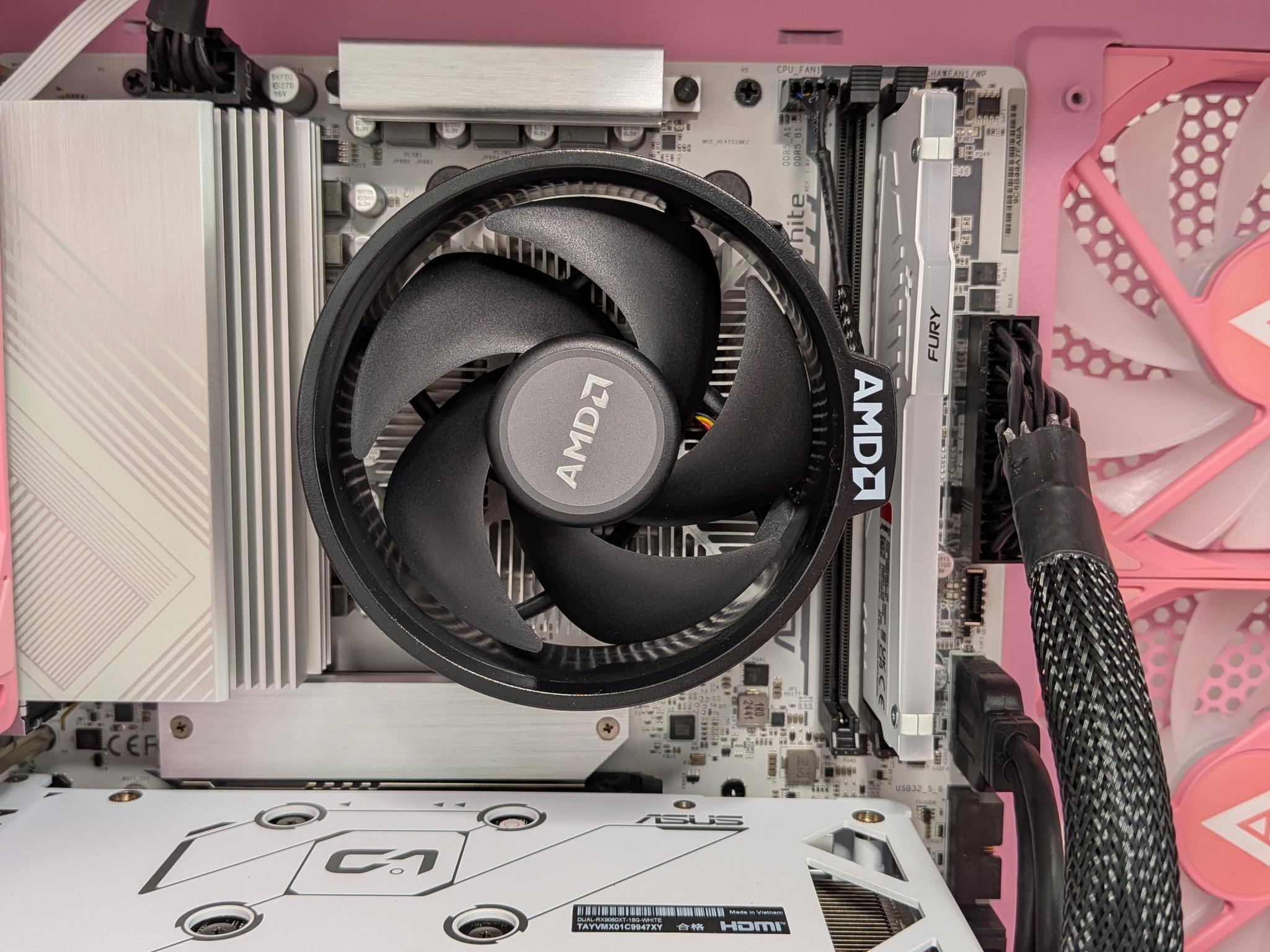 Brand New Build ALL AMD AM5 Custom Gaming PC Pink RGB