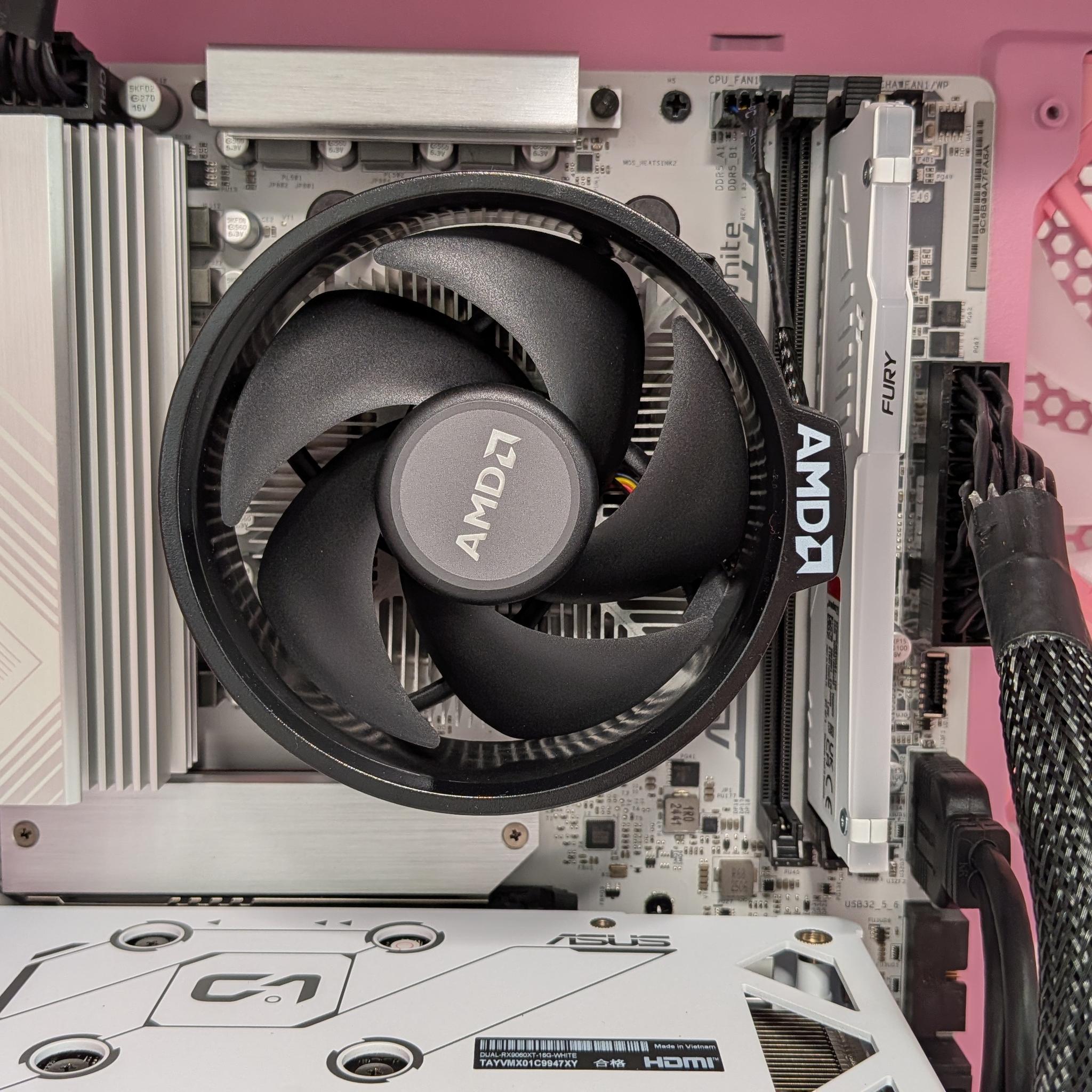 Brand New Build ALL AMD AM5 Custom Gaming PC Pink RGB