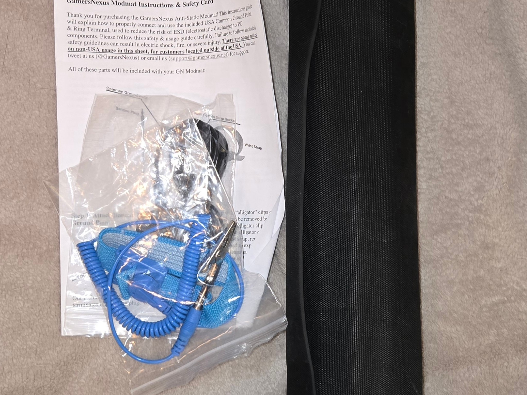 Gamers Nexus Modmat ESD Mat New With Strap