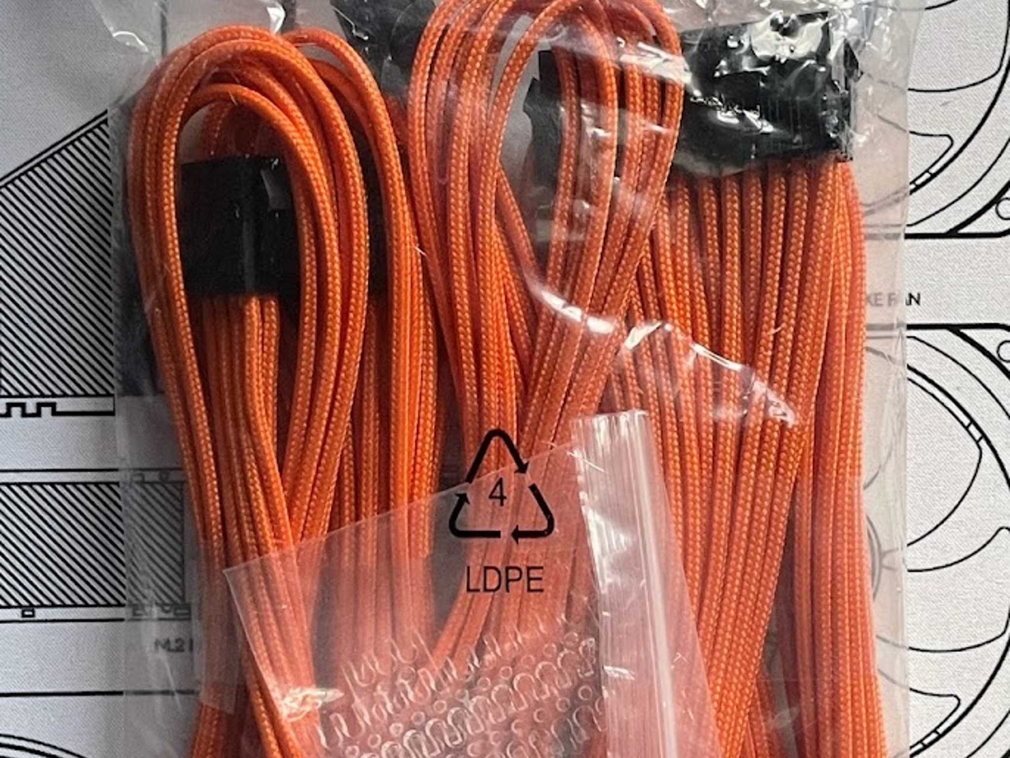 Phanteks 18AWG PSU Cable Extensions - Orange