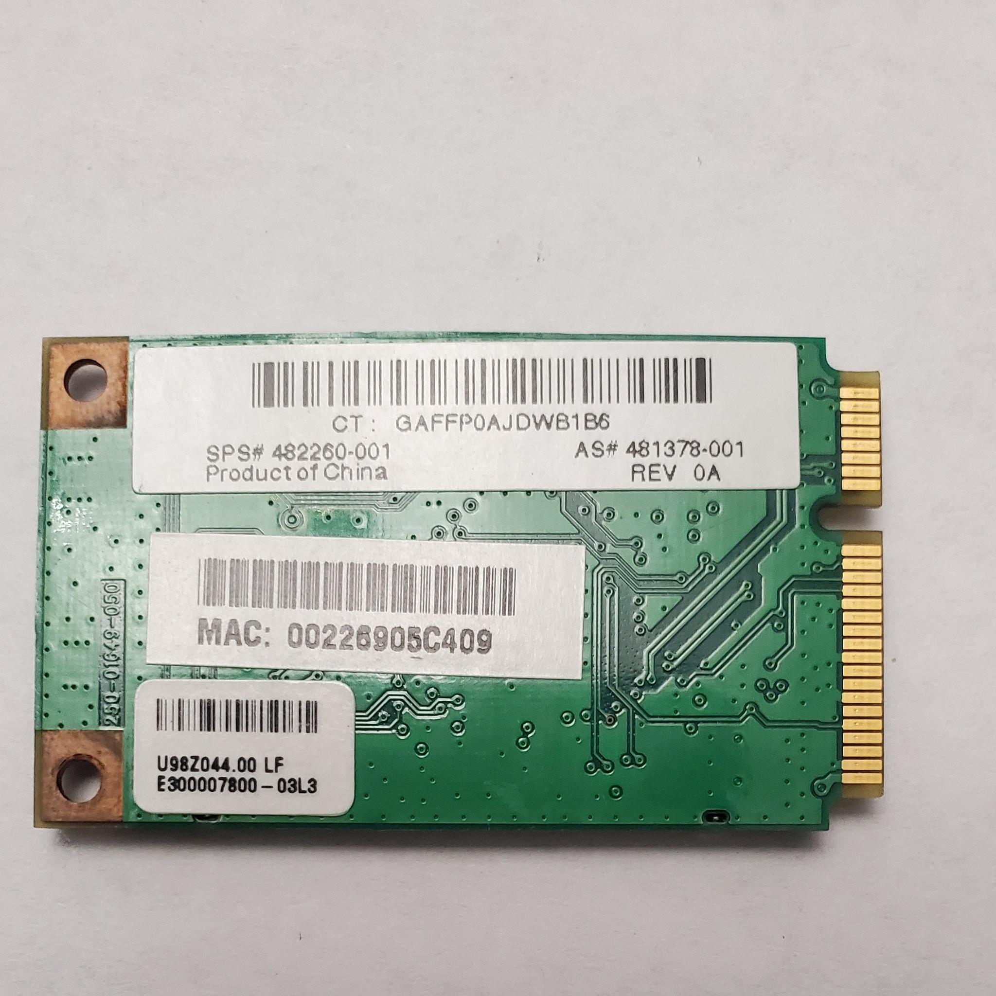 Atheros AR5BXB92 AR9280 Dual wireless 802.11abgn PCIe Original HP 482260-001