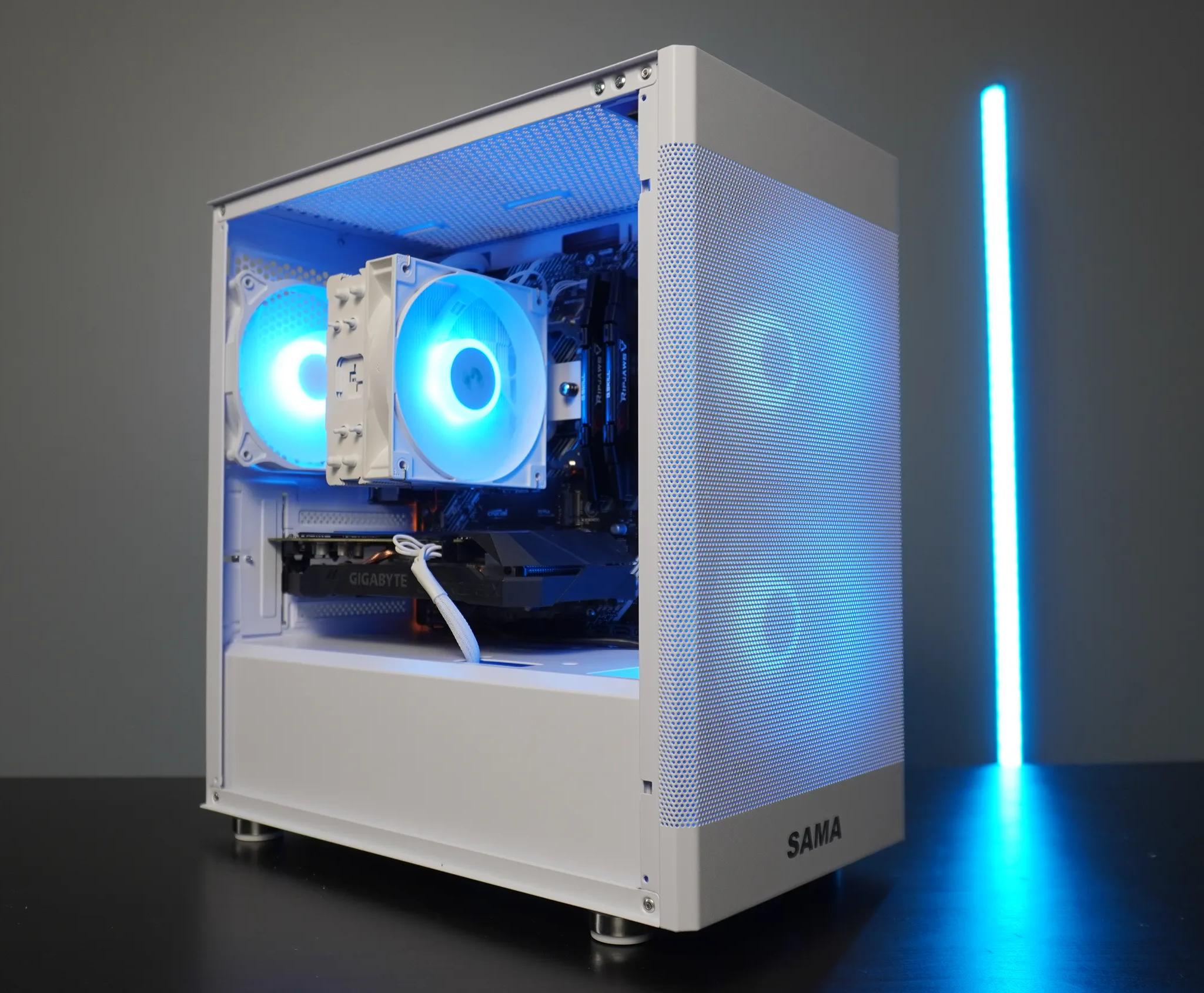 🤍CLEAN WHITE🤍 1080p Value PC 💚GTX 1660 6GB 🧡Ryzen 5 2600 6 Cores | 16GB RAM | 1TB NVME
