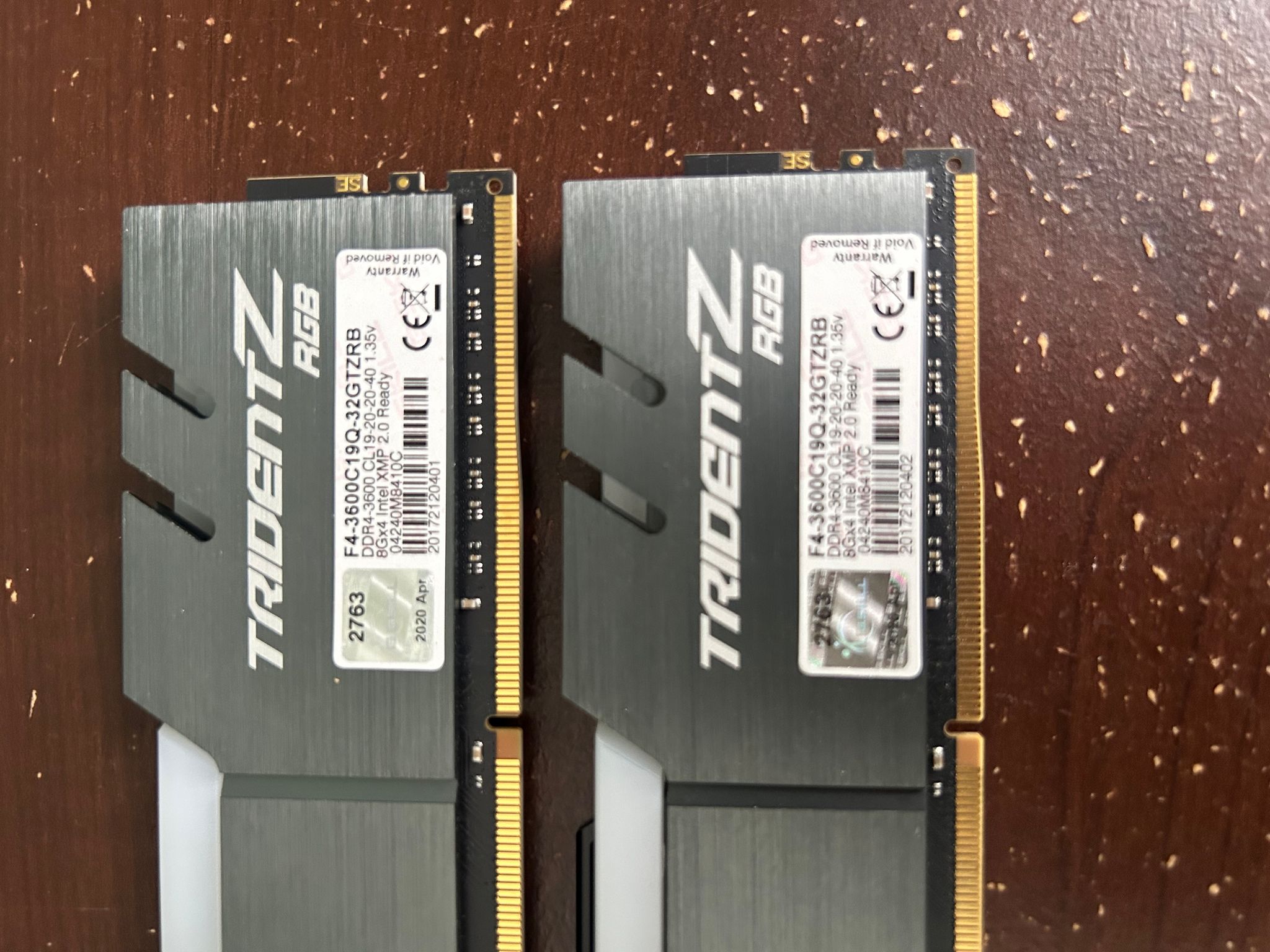 16gb rgb 3600mhz ddr4 trident z ram (8x2)