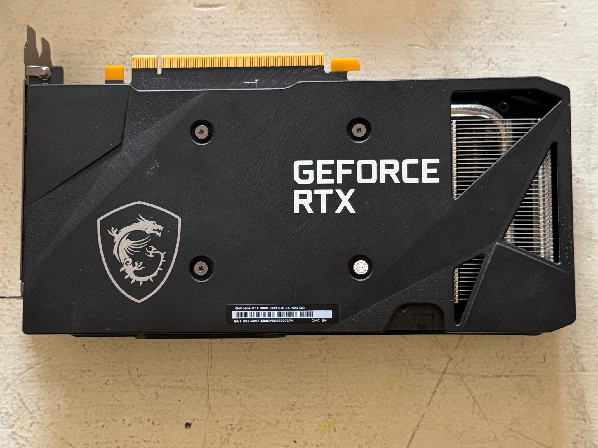 MSI NVIDIA GeForce RTX 3060 VENTUS 2X OC 12GB GDDR6 Graphics Card