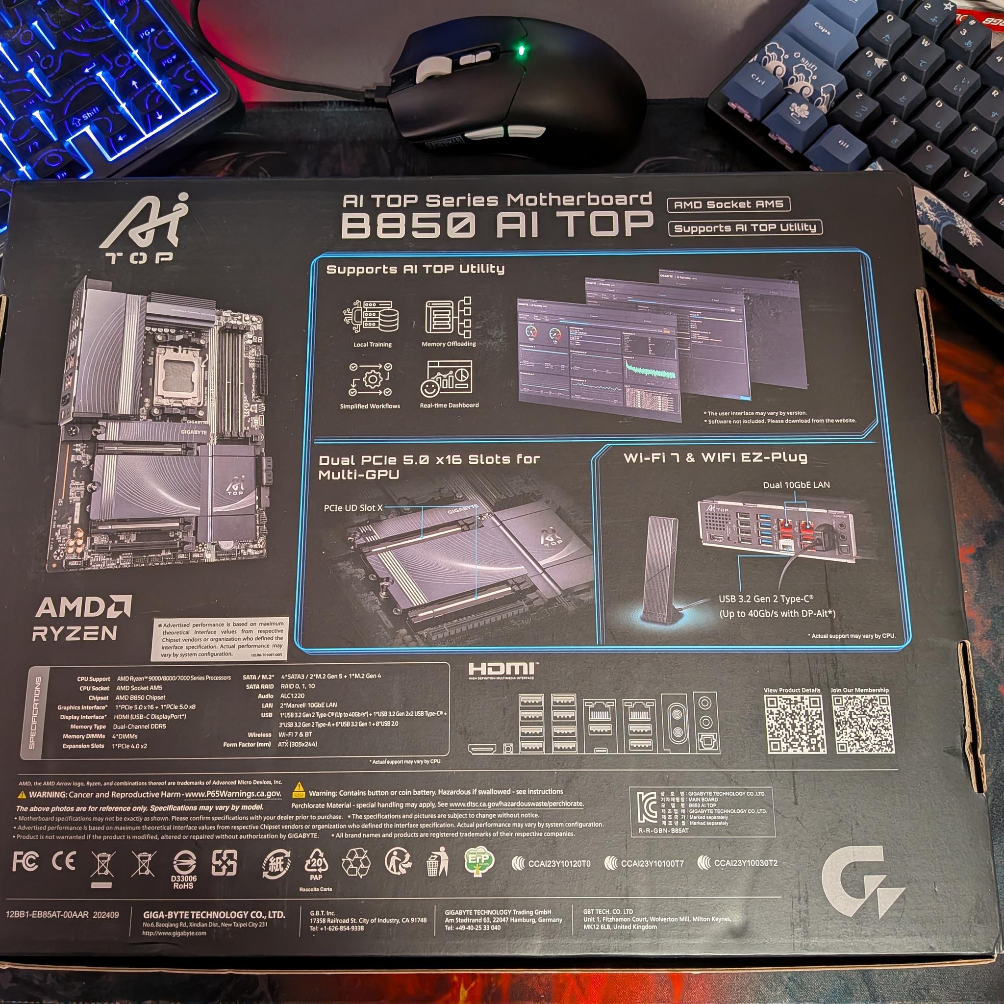 Gigabyte B850 AI TOP ATX AM5 Motherboard