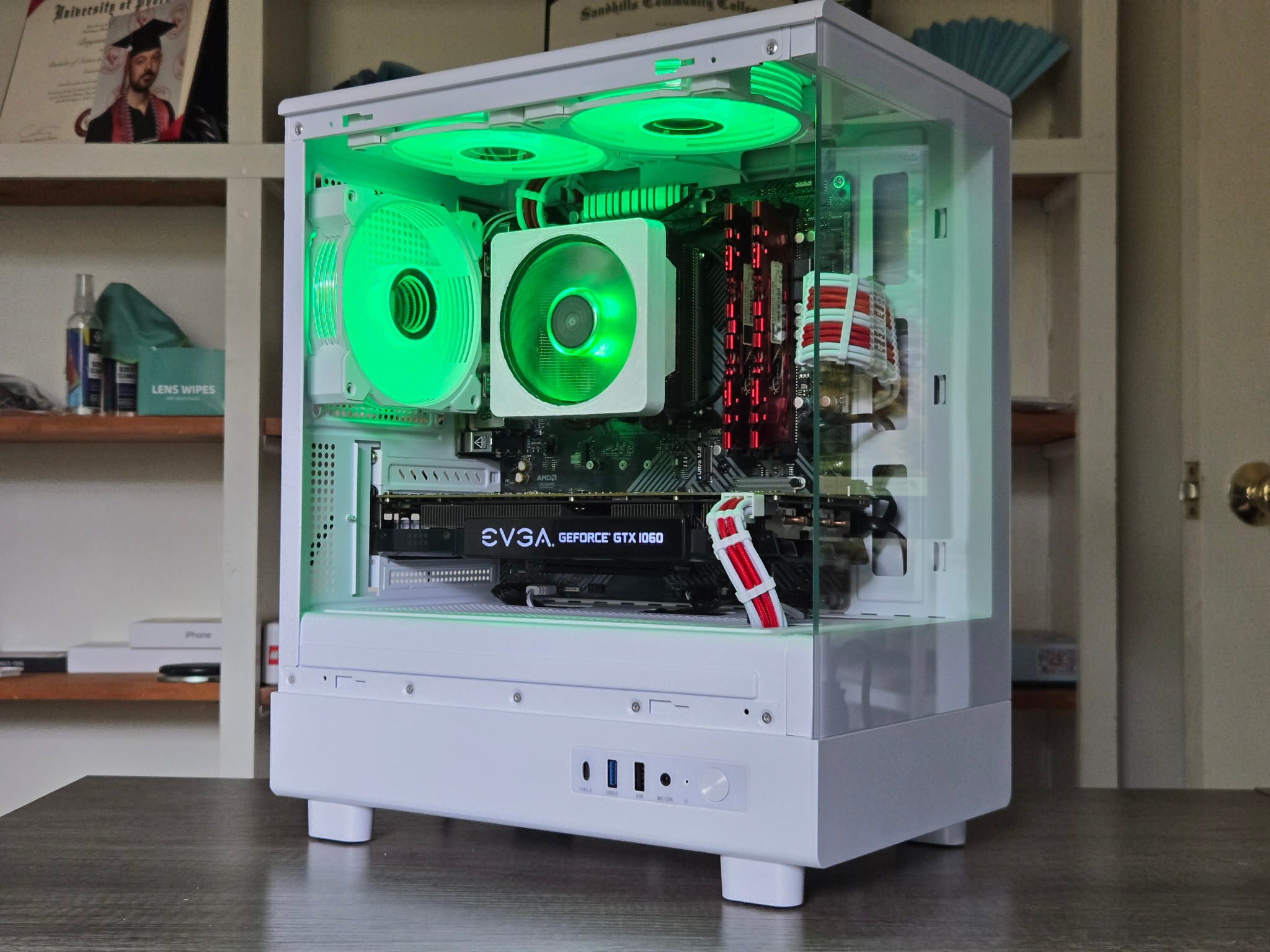 🟥⬜Red + White Gaming PC⬜🟥 GTX 1060 6GB | Ryzen 5 2600 | 16GB | 1TB | Wi-Fi + BT | ARGB