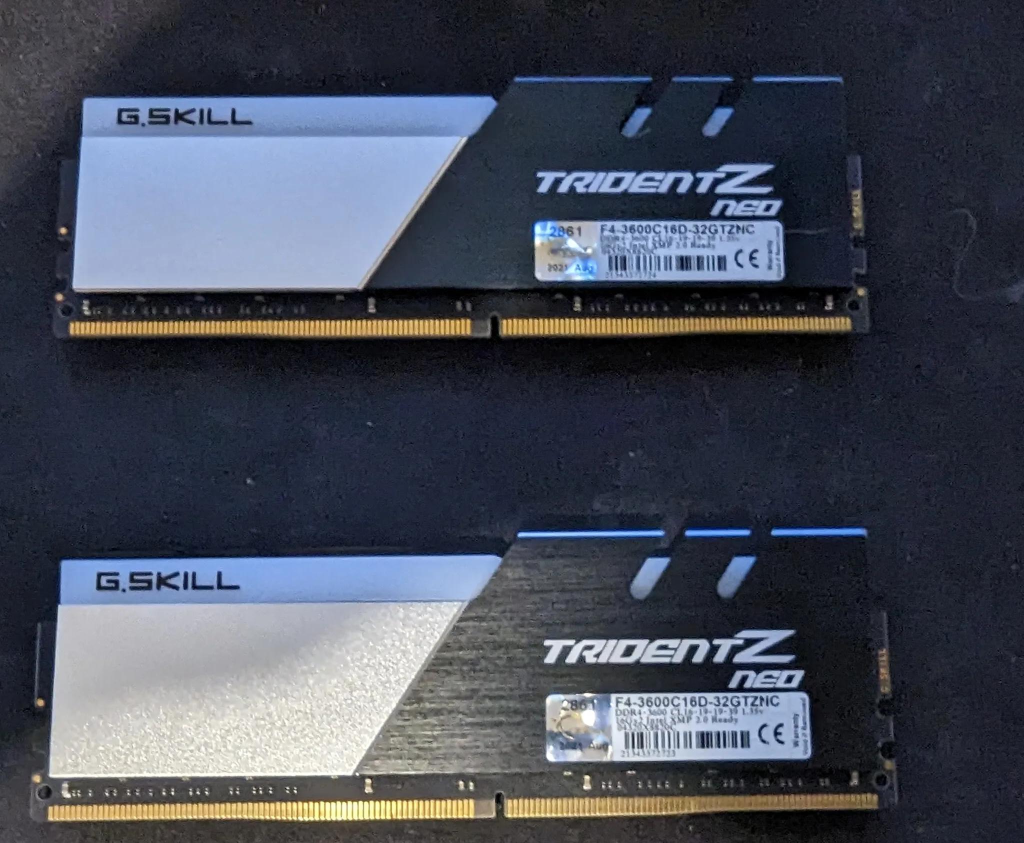 G.Skill Trident Z Neo 32 GB (2 x 16 GB) DDR4-3600 CL16 Memory
