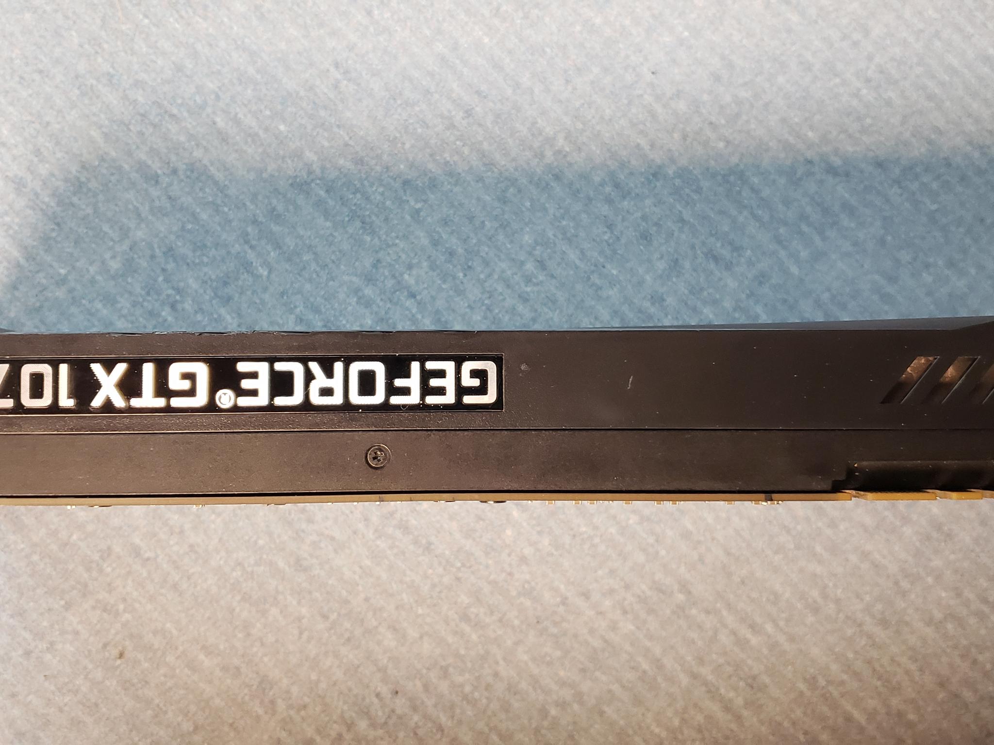 PNY GTX 1070 graphics card.