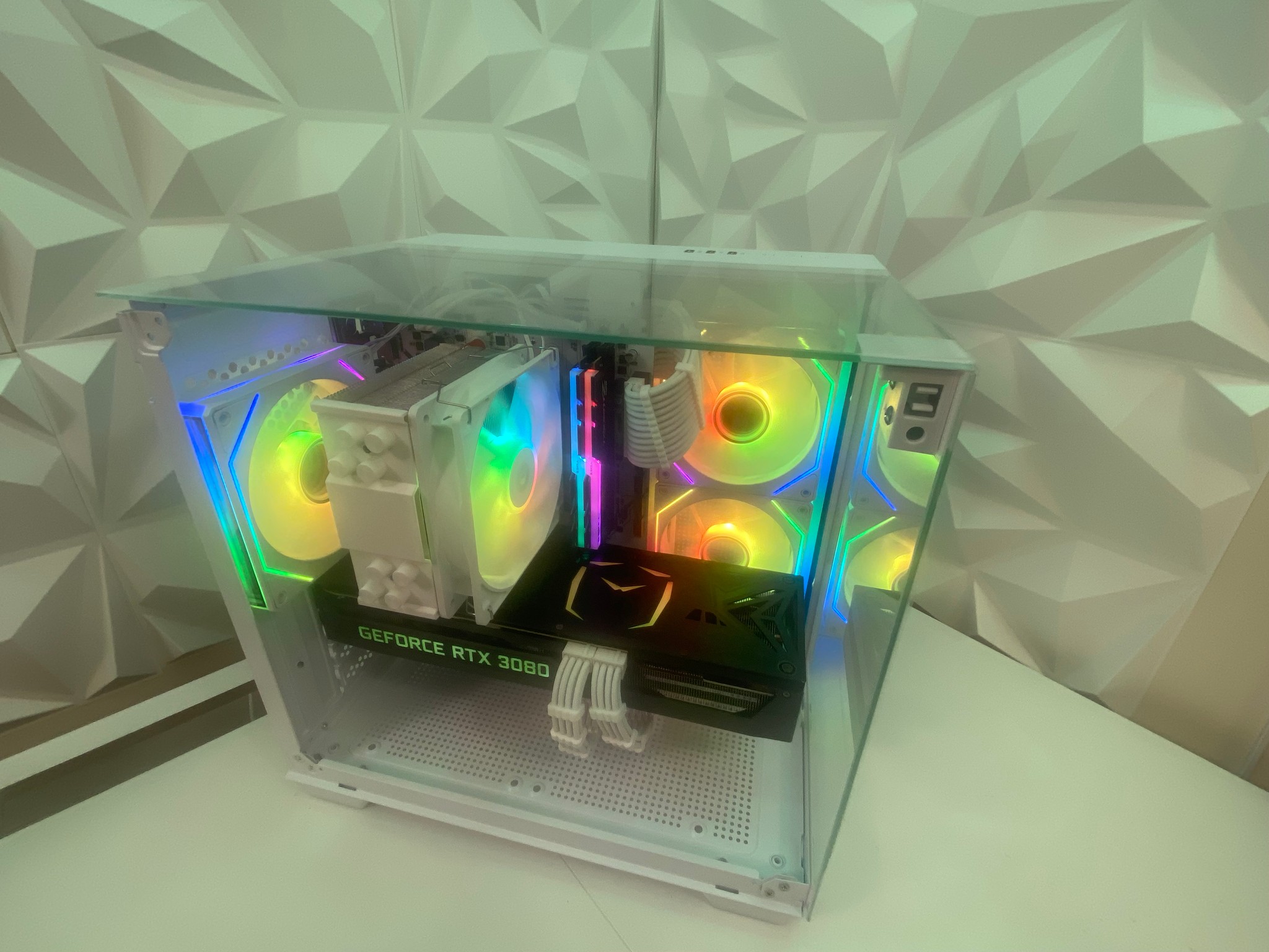 🎅🎅 White Elite Build – Ryzen 7 5700X + RTX 3080 10GB | 1440P/4K High FPS Ready