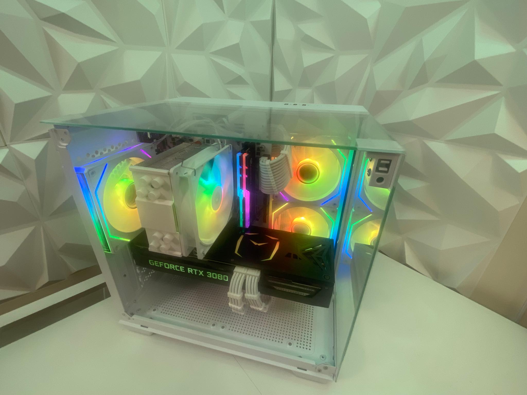 🎅🎅 White Elite Build – Ryzen 7 5700X + RTX 3080 10GB | 1440P/4K High FPS Ready
