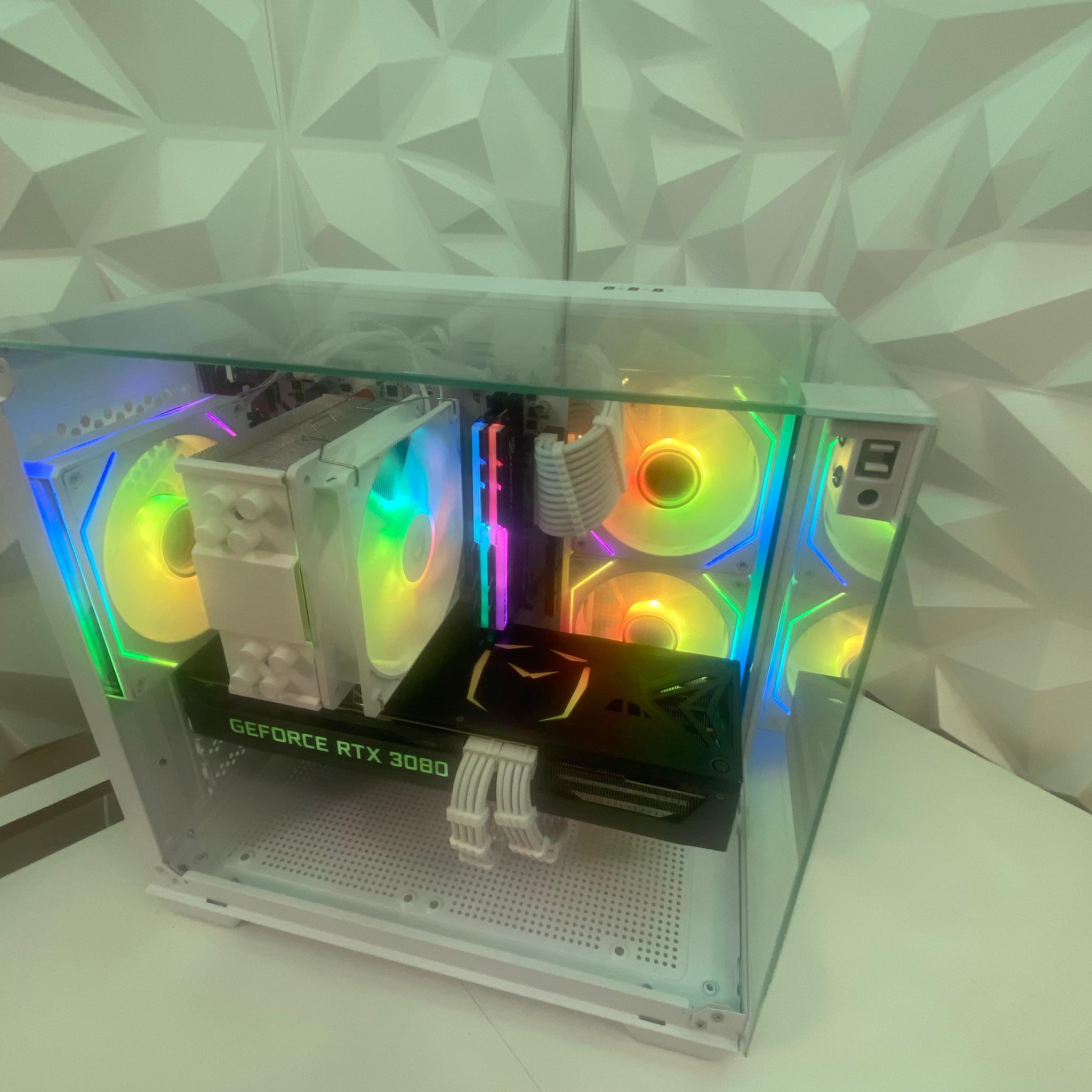 🎅🎅 White Elite Build – Ryzen 7 5700X + RTX 3080 10GB | 1440P/4K High FPS Ready