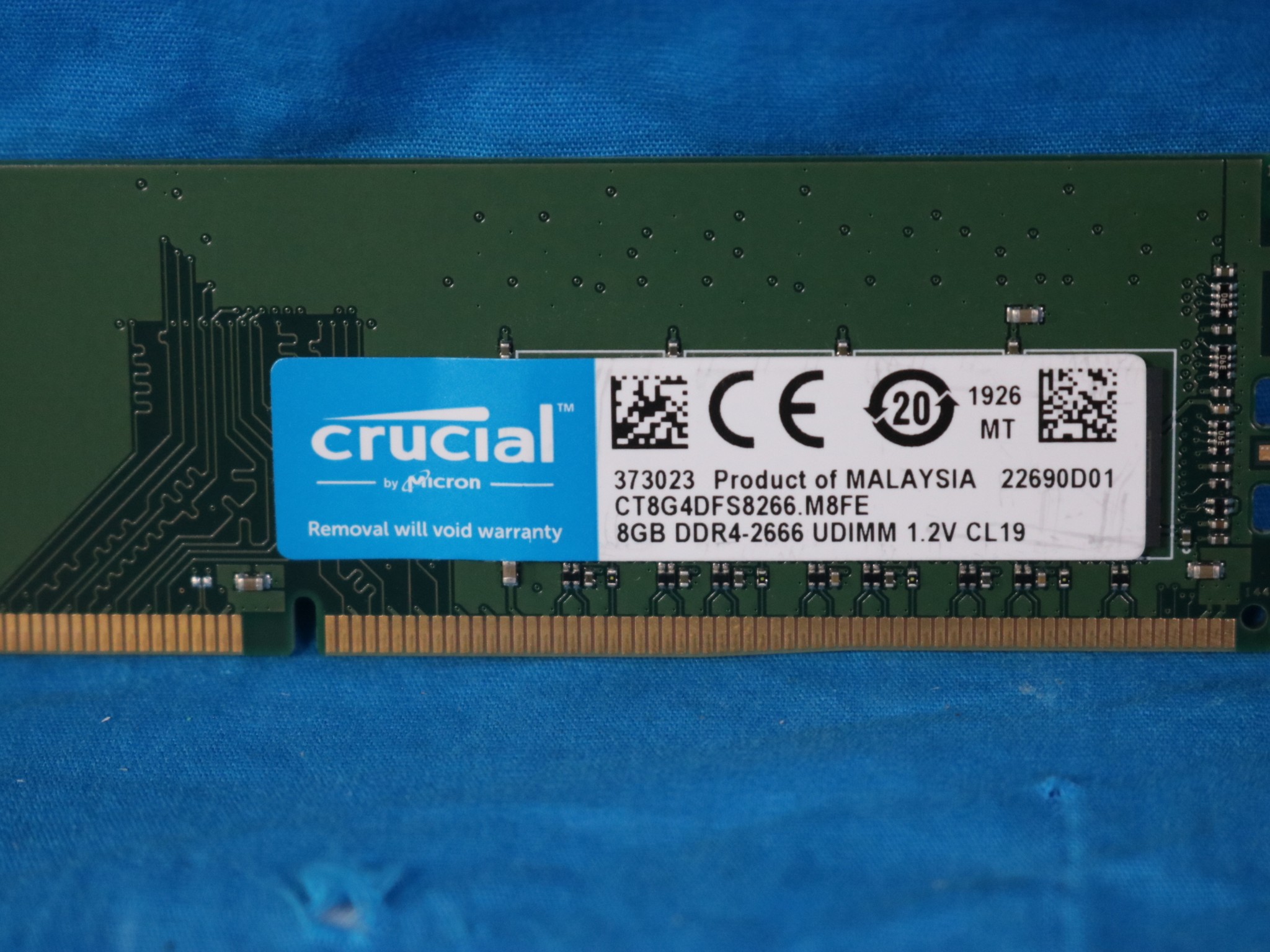 16GB Kit of 2666mhz Crucial DDR4 Desktop DIMM Memory Sticks (2x 8GB) - 4730755079
