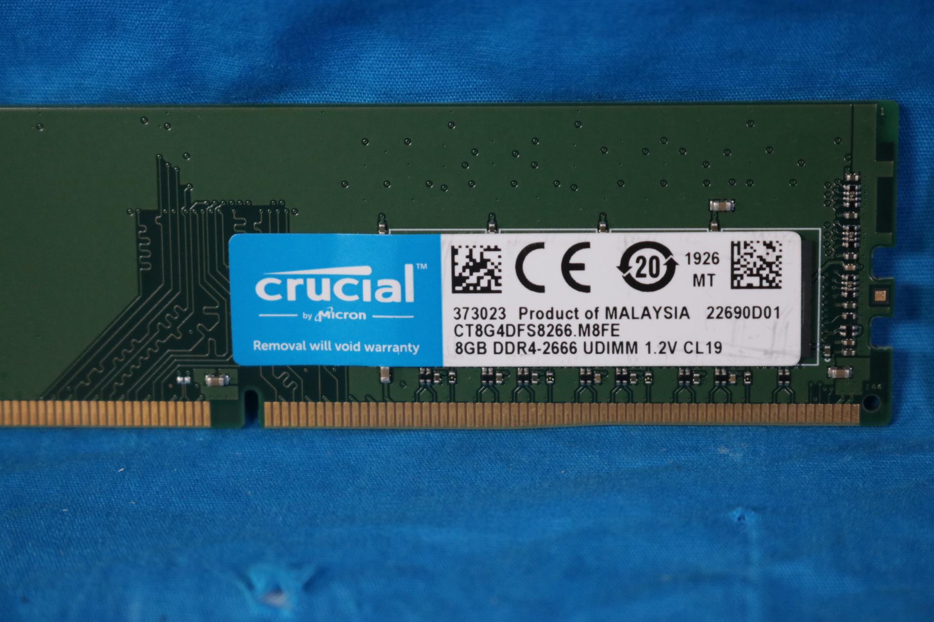 16GB Kit of 2666mhz Crucial DDR4 Desktop DIMM Memory Sticks (2x 8GB) - 4730755079
