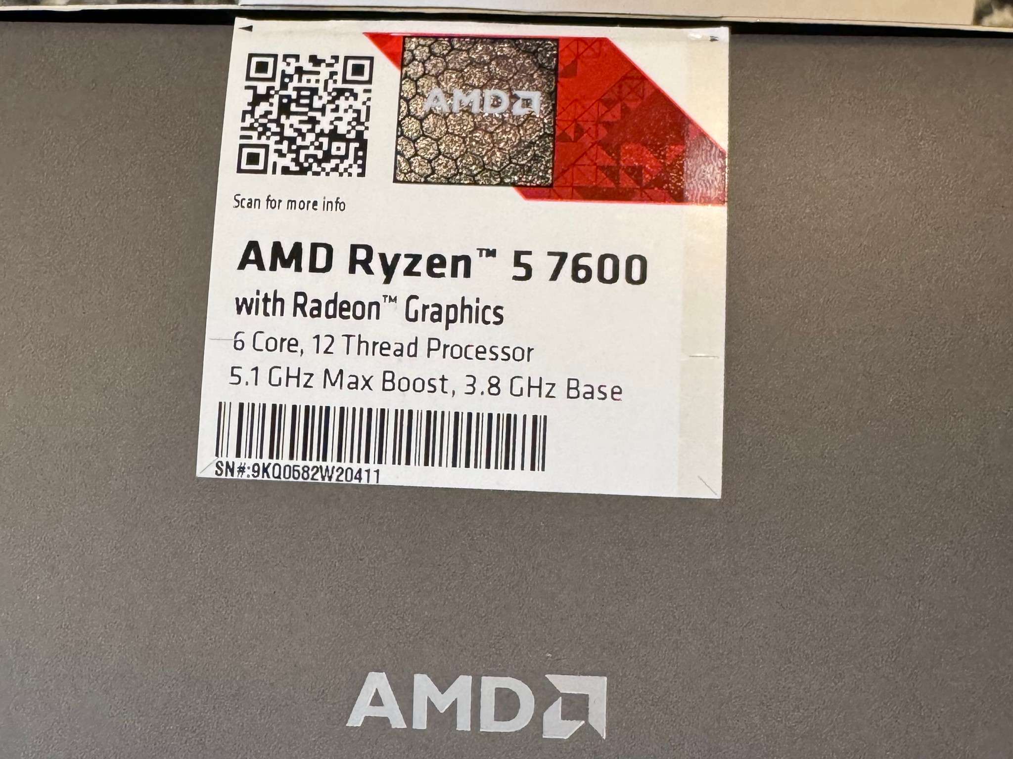 AMD Ryzen 5 7600 w/ Stock Cooler