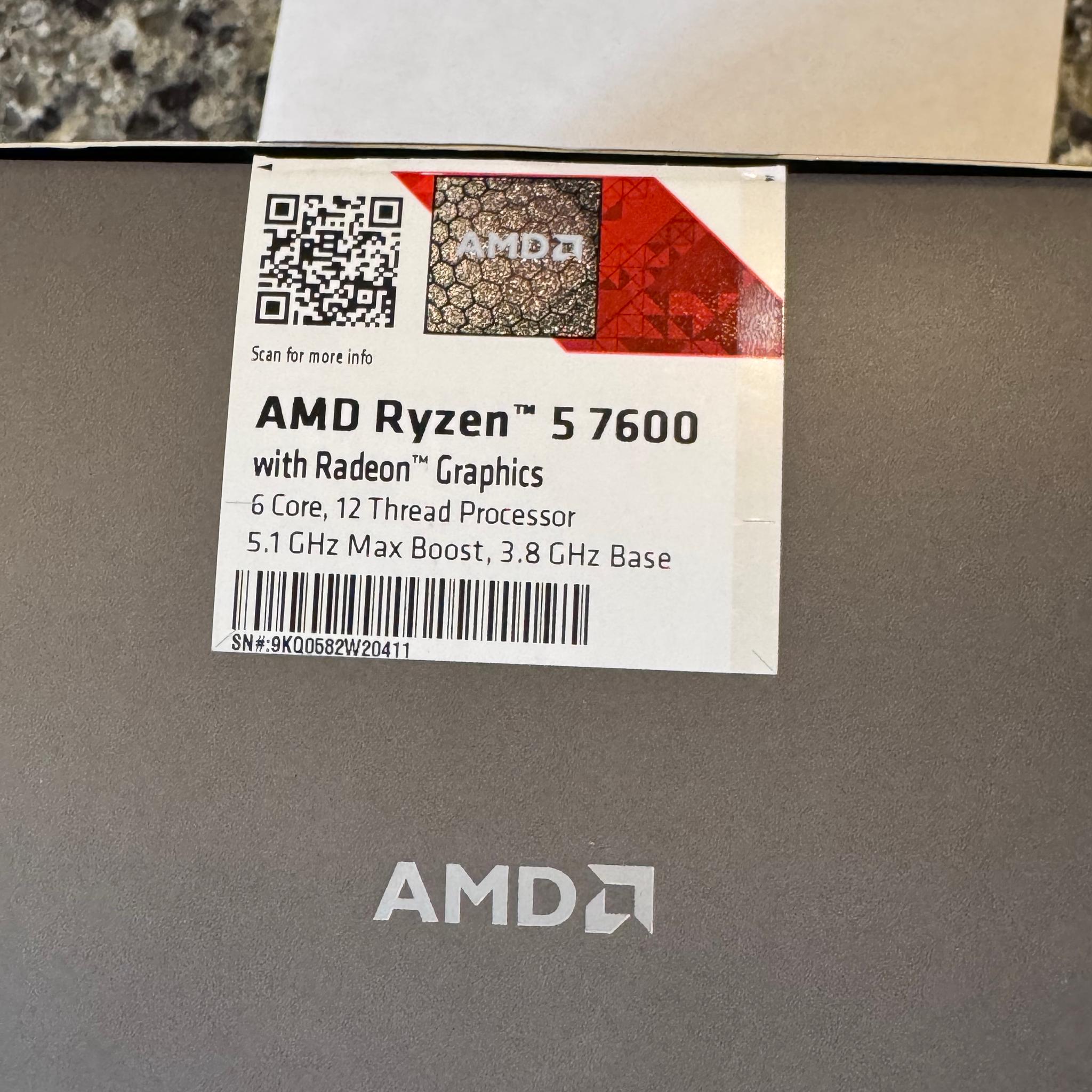 AMD Ryzen 5 7600 w/ Stock Cooler