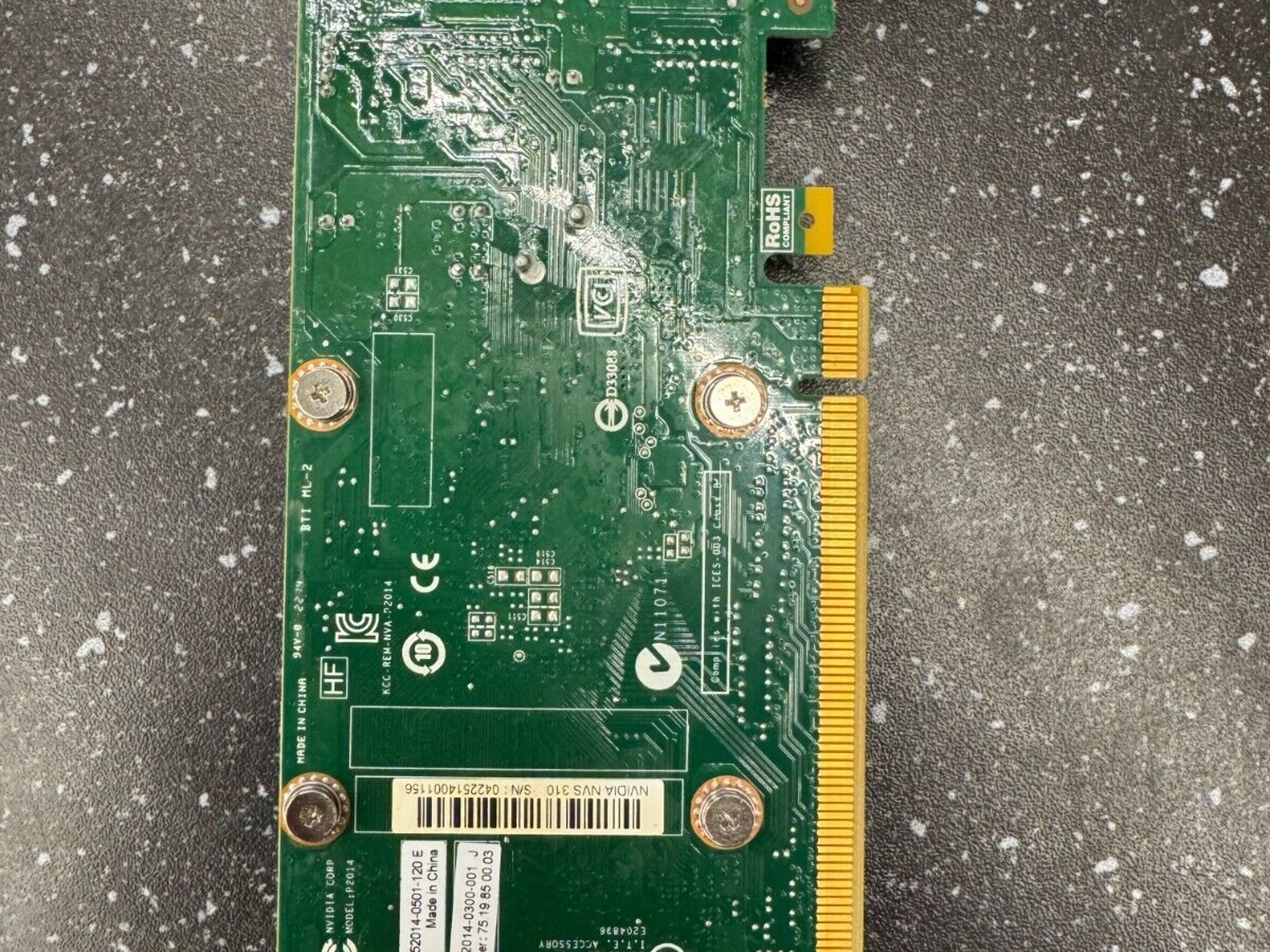 Nvidia NVS 310 512MB DDR3 Graphics Card - 2x DisplayPort