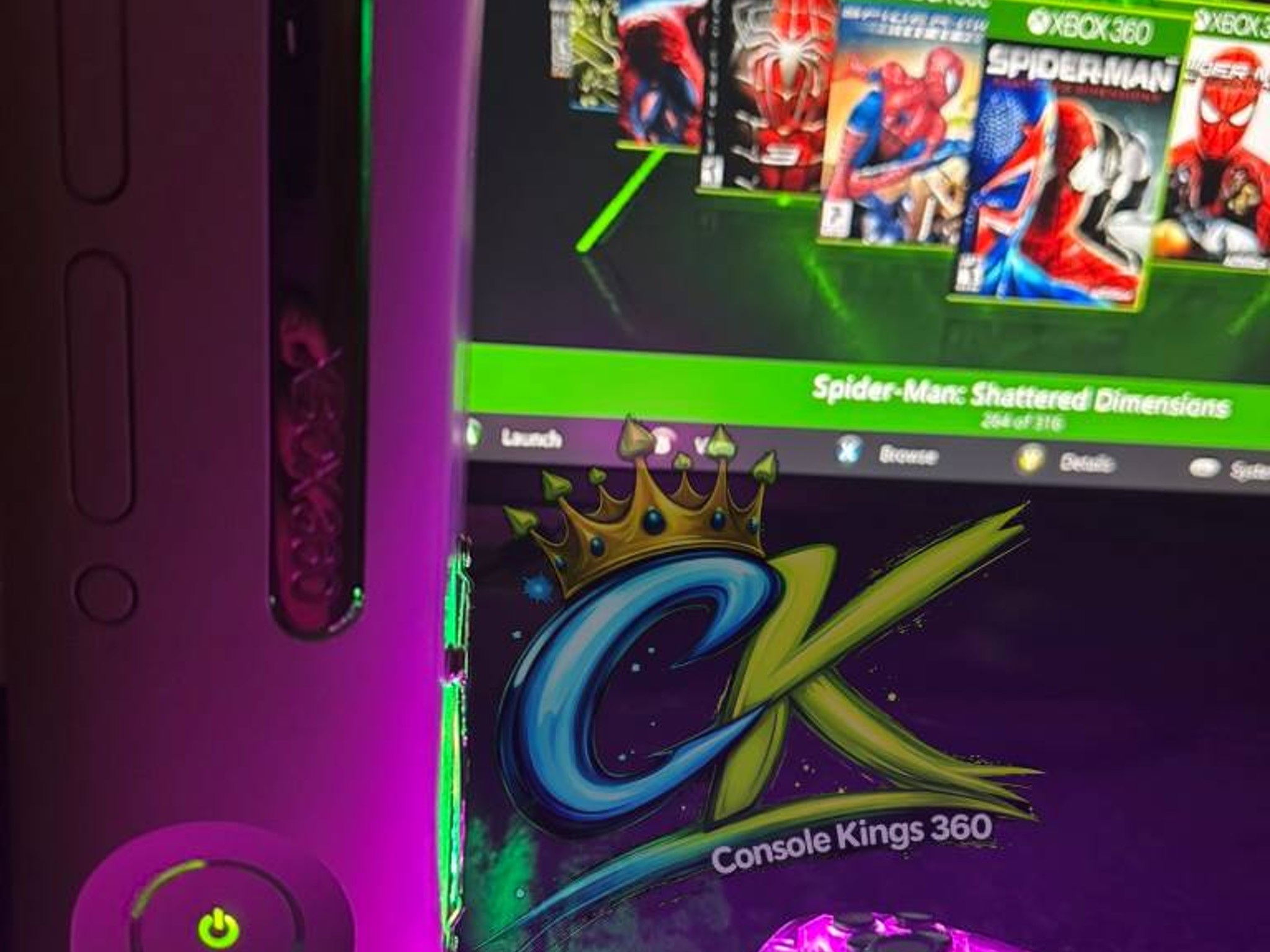 Xbox 360 -RGH3  - Custom LEDs -1TB HDD - Gaming Console
