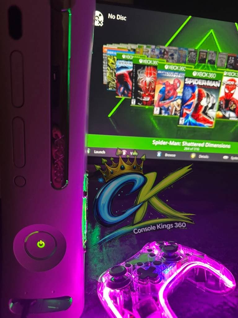 Xbox 360 -RGH3  - Custom LEDs -1TB HDD - Gaming Console
