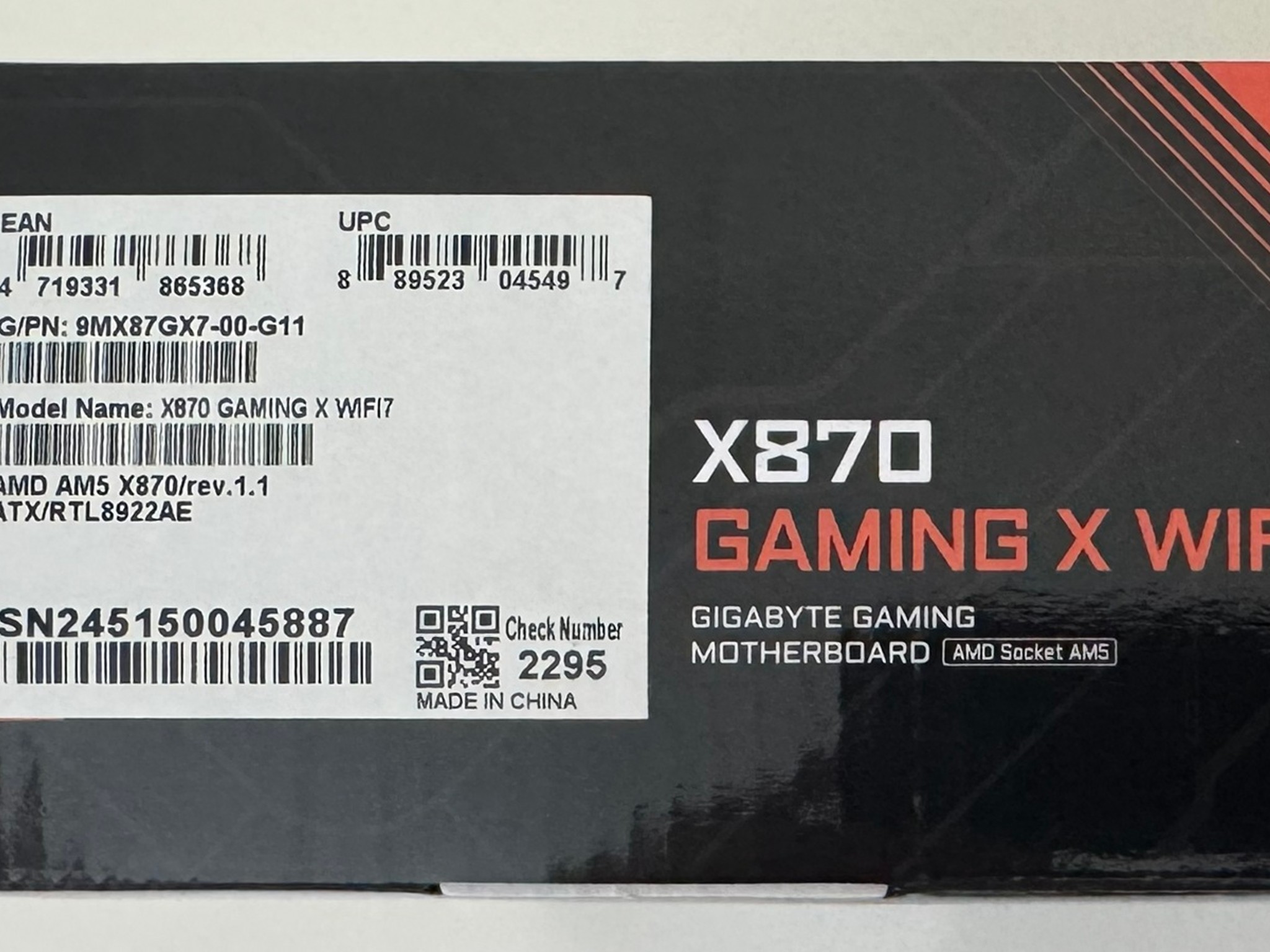 AMD Ryzen 5 7600X3D CPU + GIGABYTE X870 GAMING X WIFI7 AM5 ATX Motherboard Combo