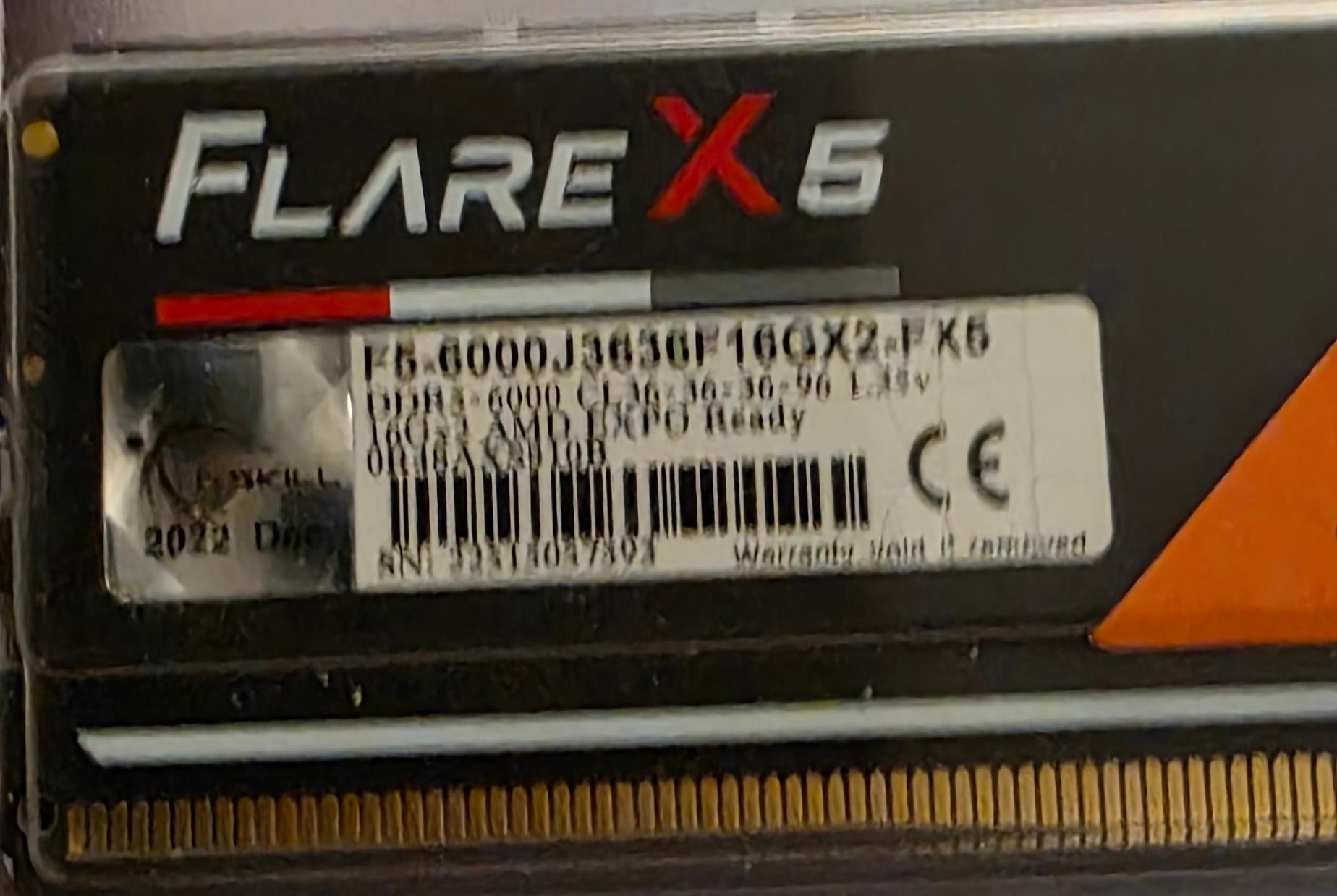 G.Skill Flare X5 DDR5-6000 desktop memory 32GB kit (2 x 16GB sticks)