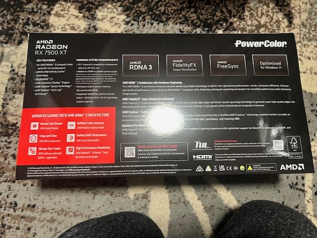 BRAND NEW PowerColor AMD Radeon RX 7900 XT Triple Fan 20GB GDDR6 PCIe 4.0 Graphics Card