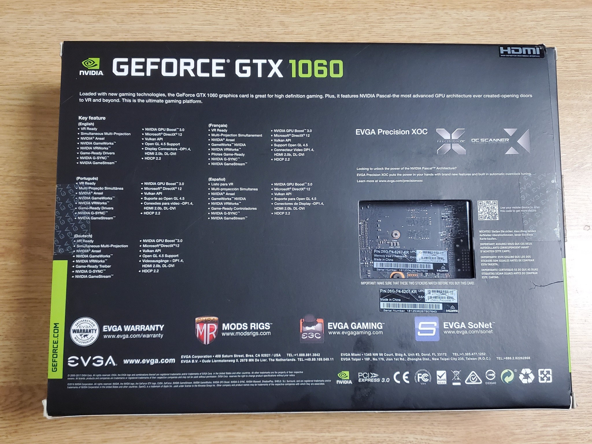 EVGA GeForce GTX 1060 6GB SSC GAMING