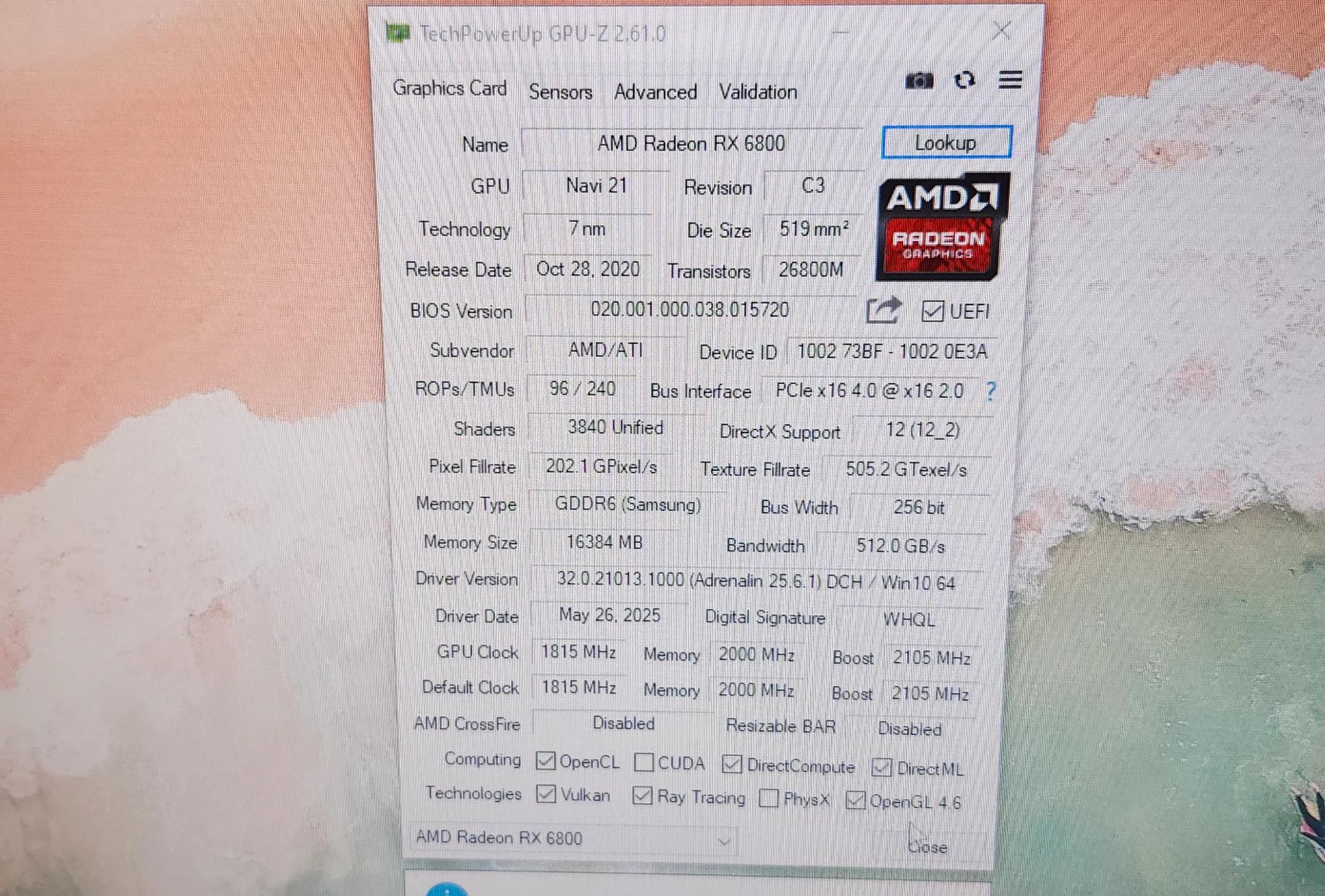 AMD Radeon RX6800