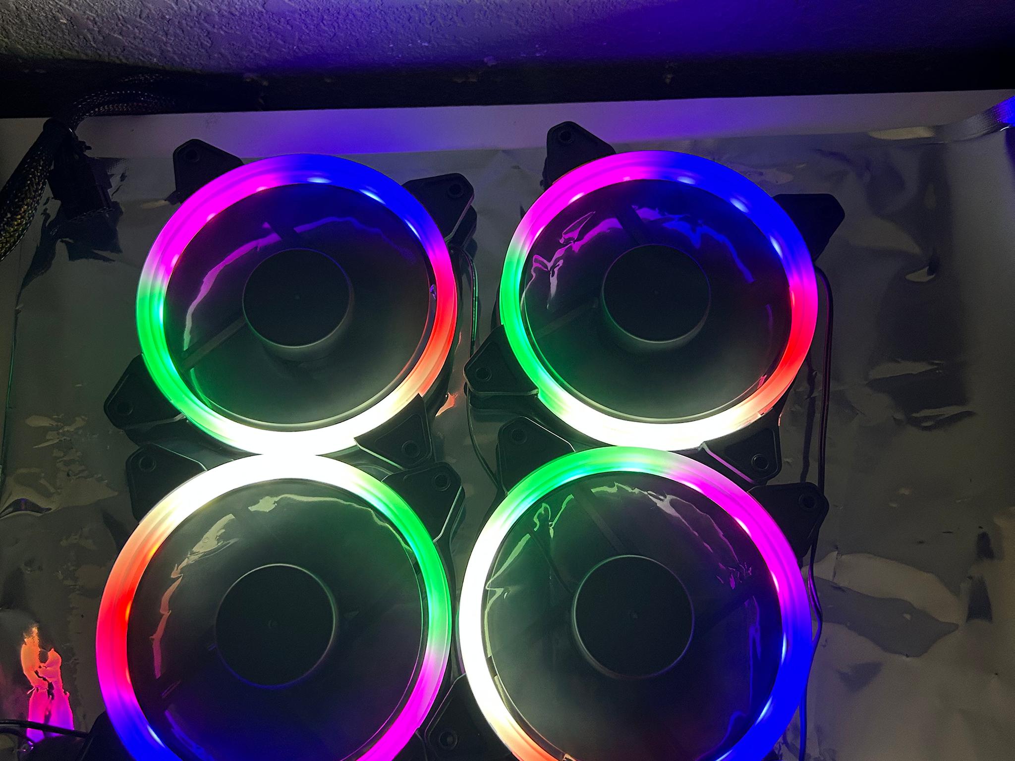 (4) Pack 120MM RGB Case Fans (Molex) 