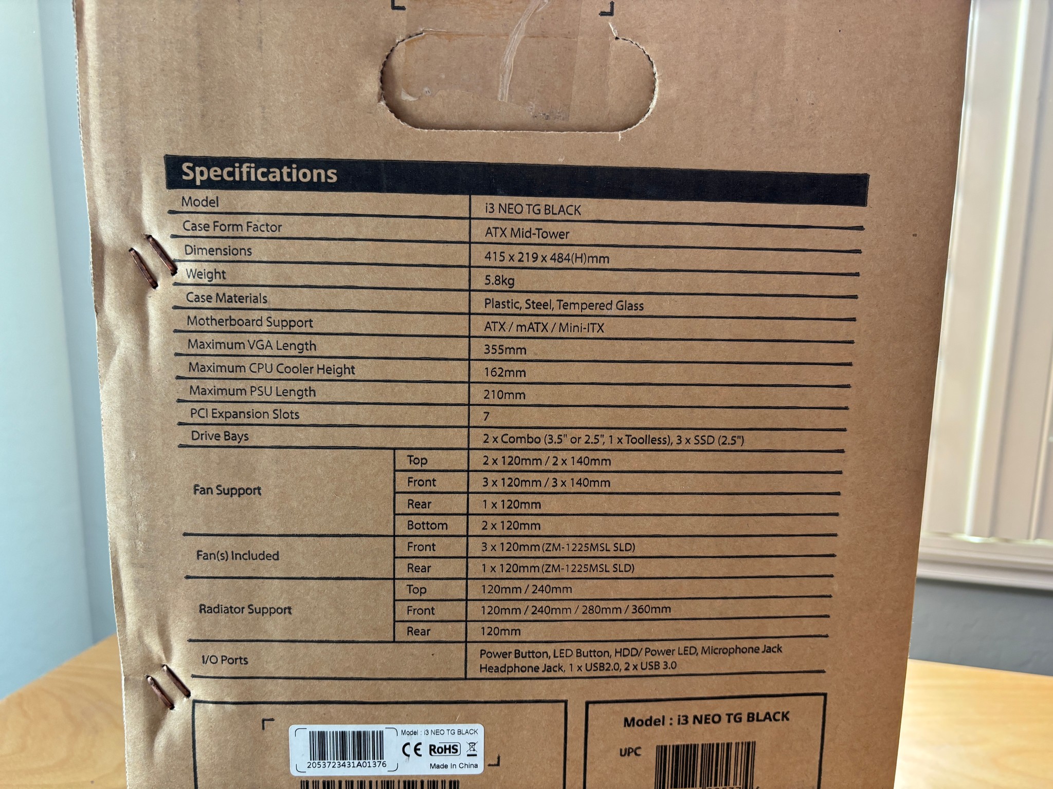 BRAND NEW Zalman I3 NEO ATX