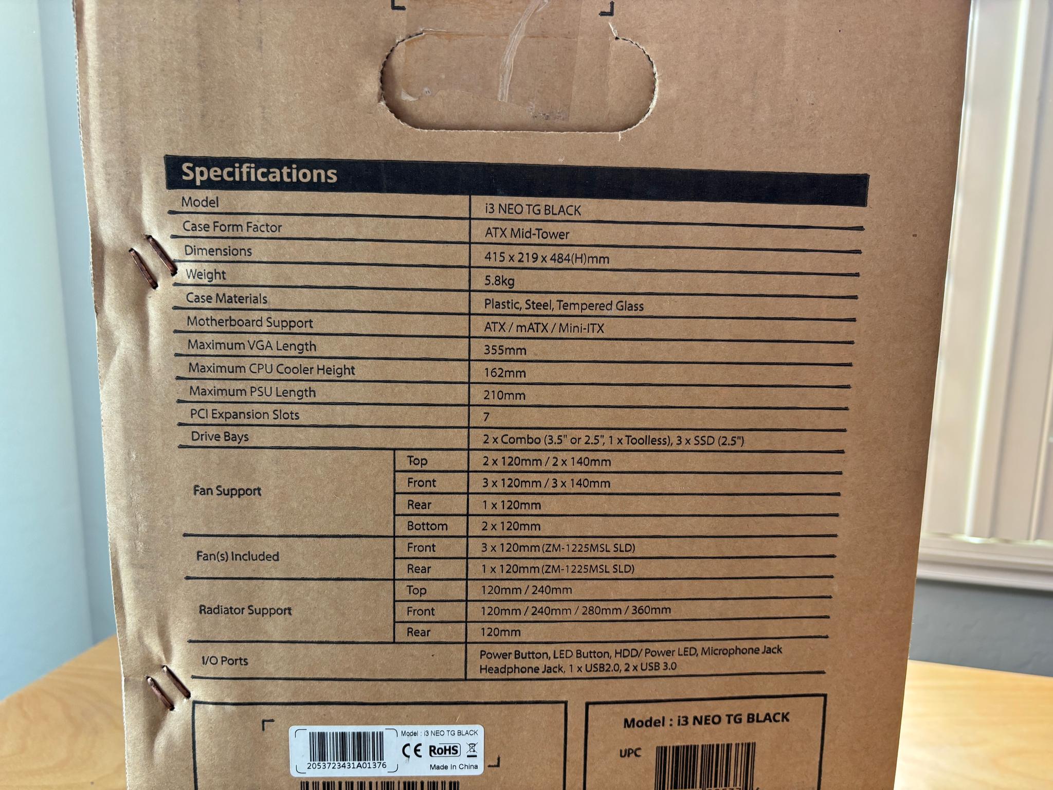 BRAND NEW Zalman I3 NEO ATX