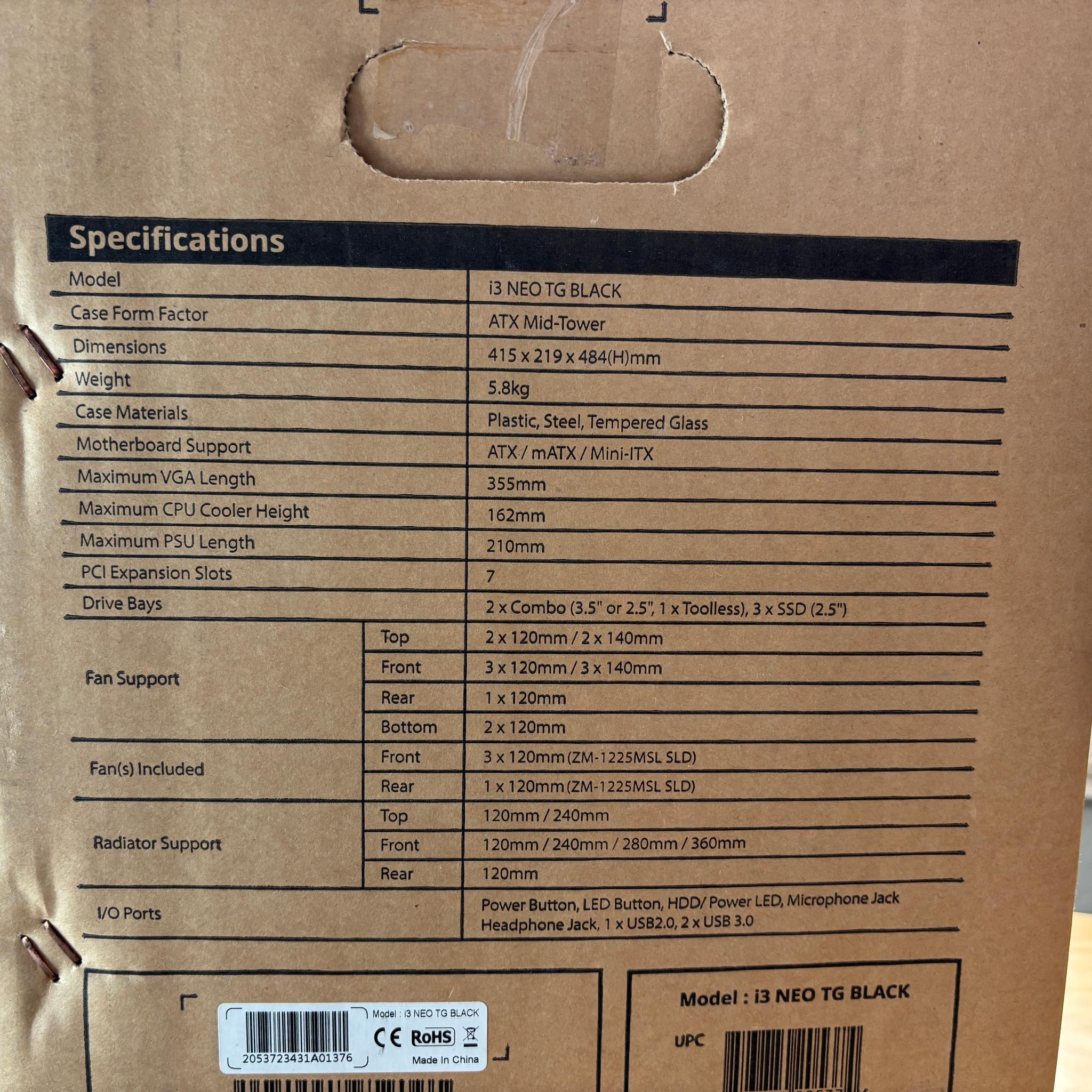 BRAND NEW Zalman I3 NEO ATX