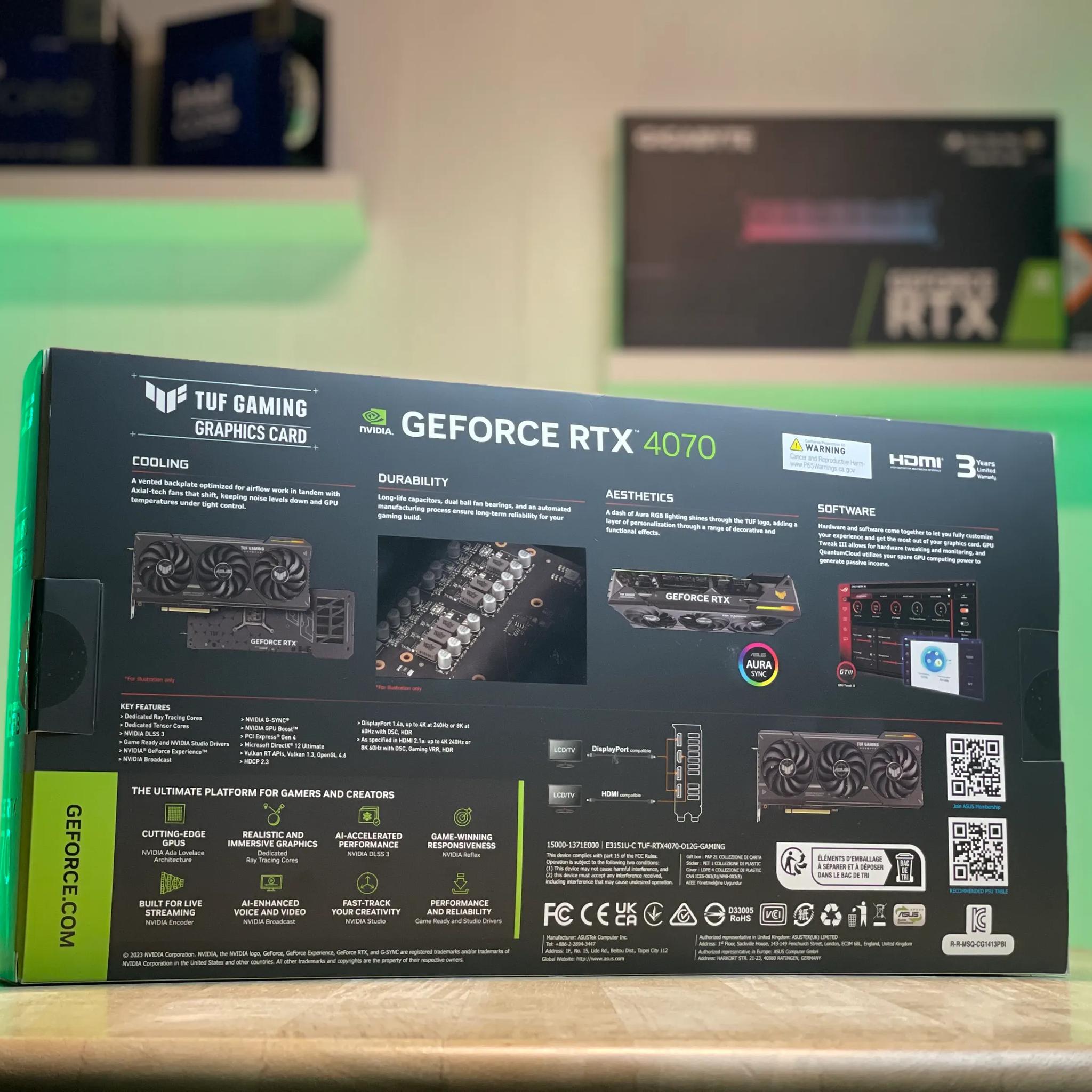 ASUS TUF RTX 4070 12GB Gaming OC
