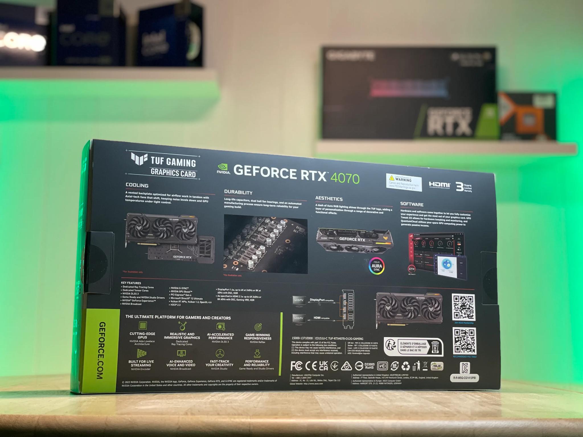 ASUS TUF RTX 4070 12GB Gaming OC
