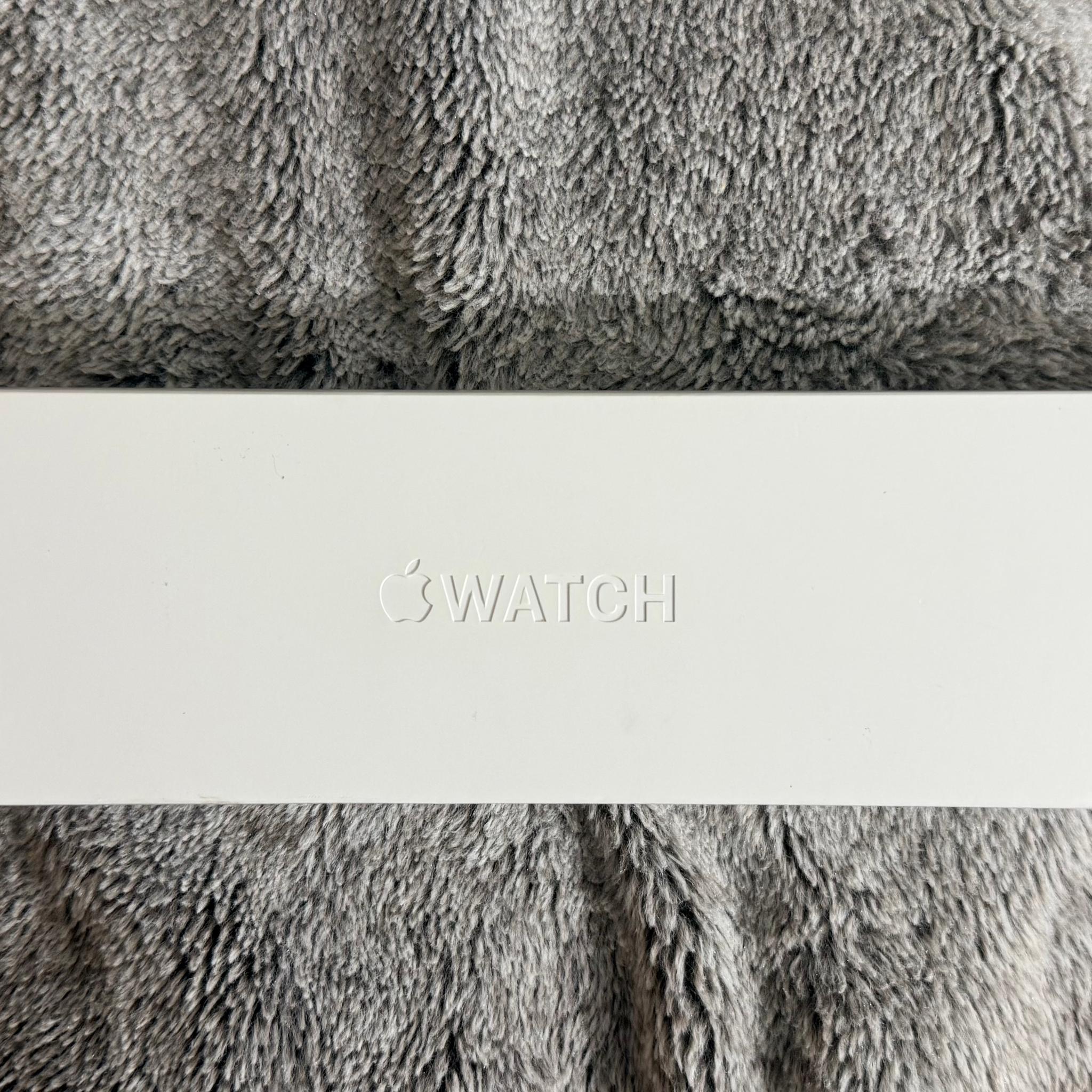 Apple Watch Series 8, 45mm Midnight Aluminum Case with Midnight Sport Band (M/L). Model A2771, GPS