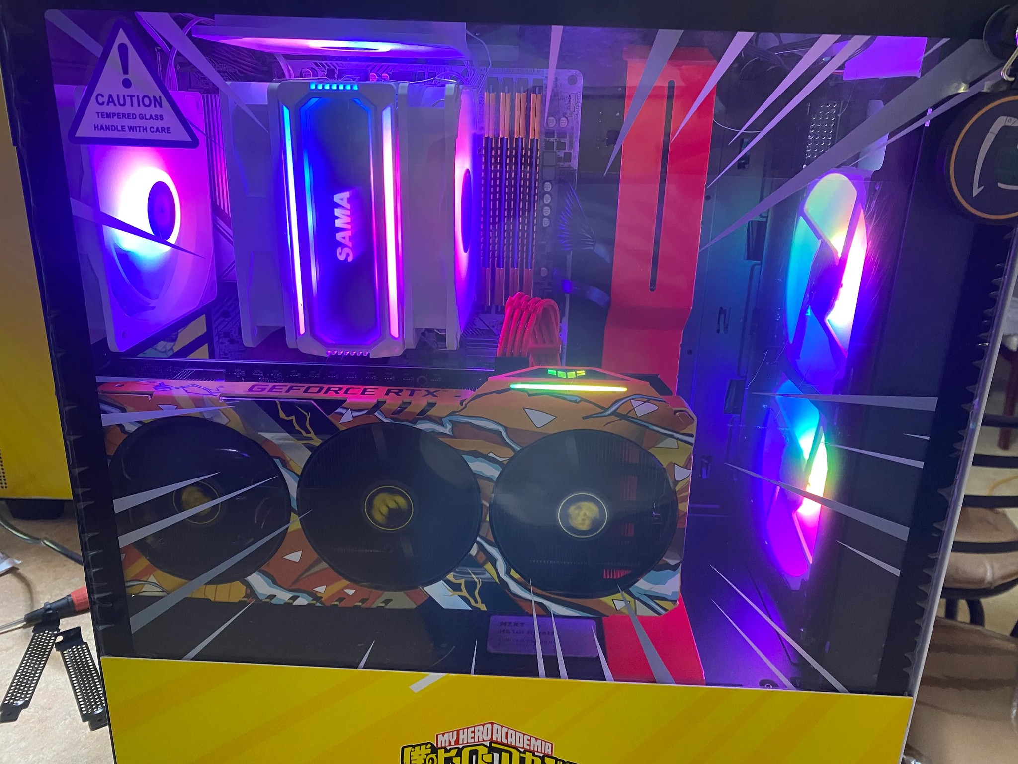Gaming PC My Hero Academia Themed, Ryzen 5 5600, RTX 3060 12GB (Demonslayer), 2TB NVME, 32GB Ram