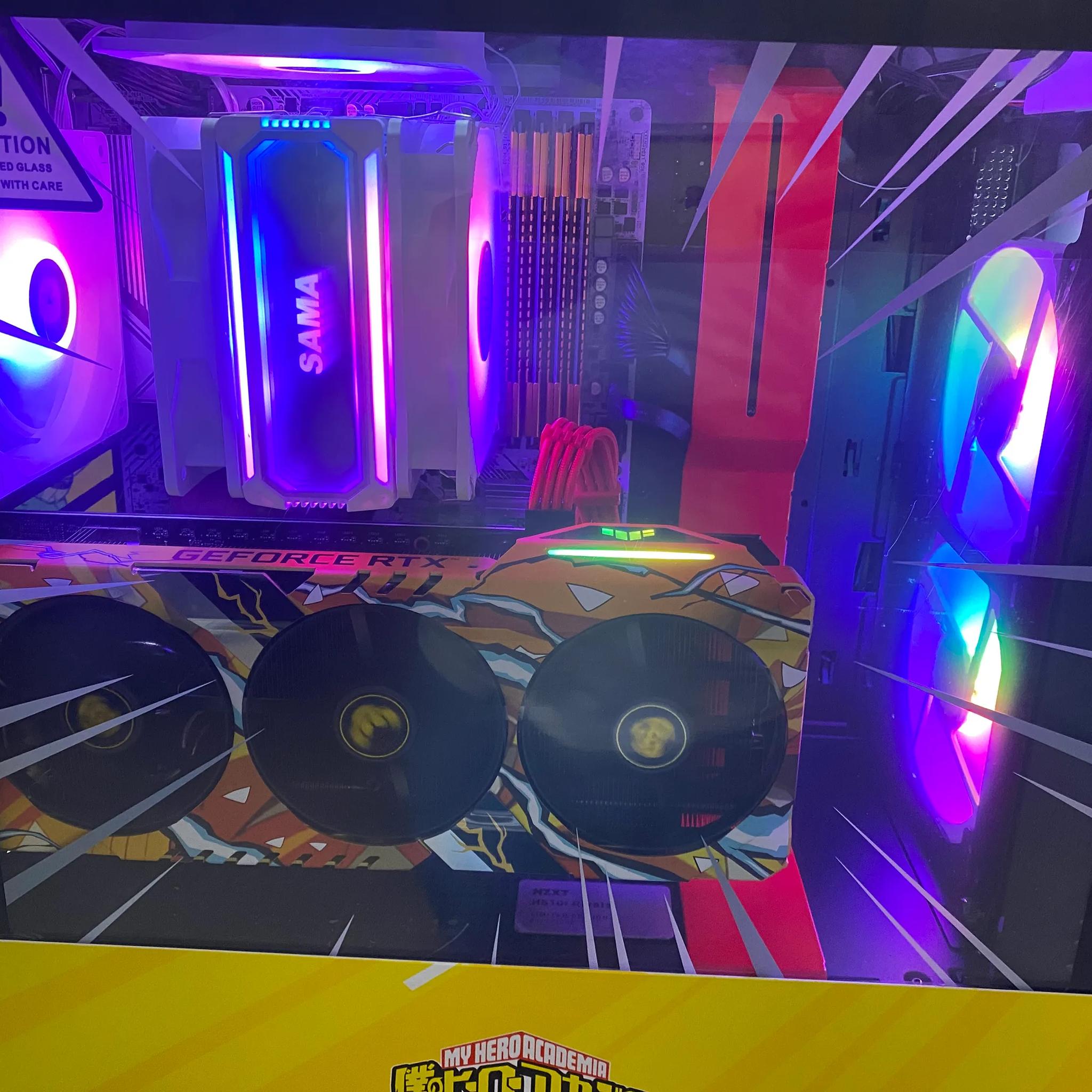 Gaming PC My Hero Academia Themed, Ryzen 5 5600, RTX 3060 12GB (Demonslayer), 2TB NVME, 32GB Ram