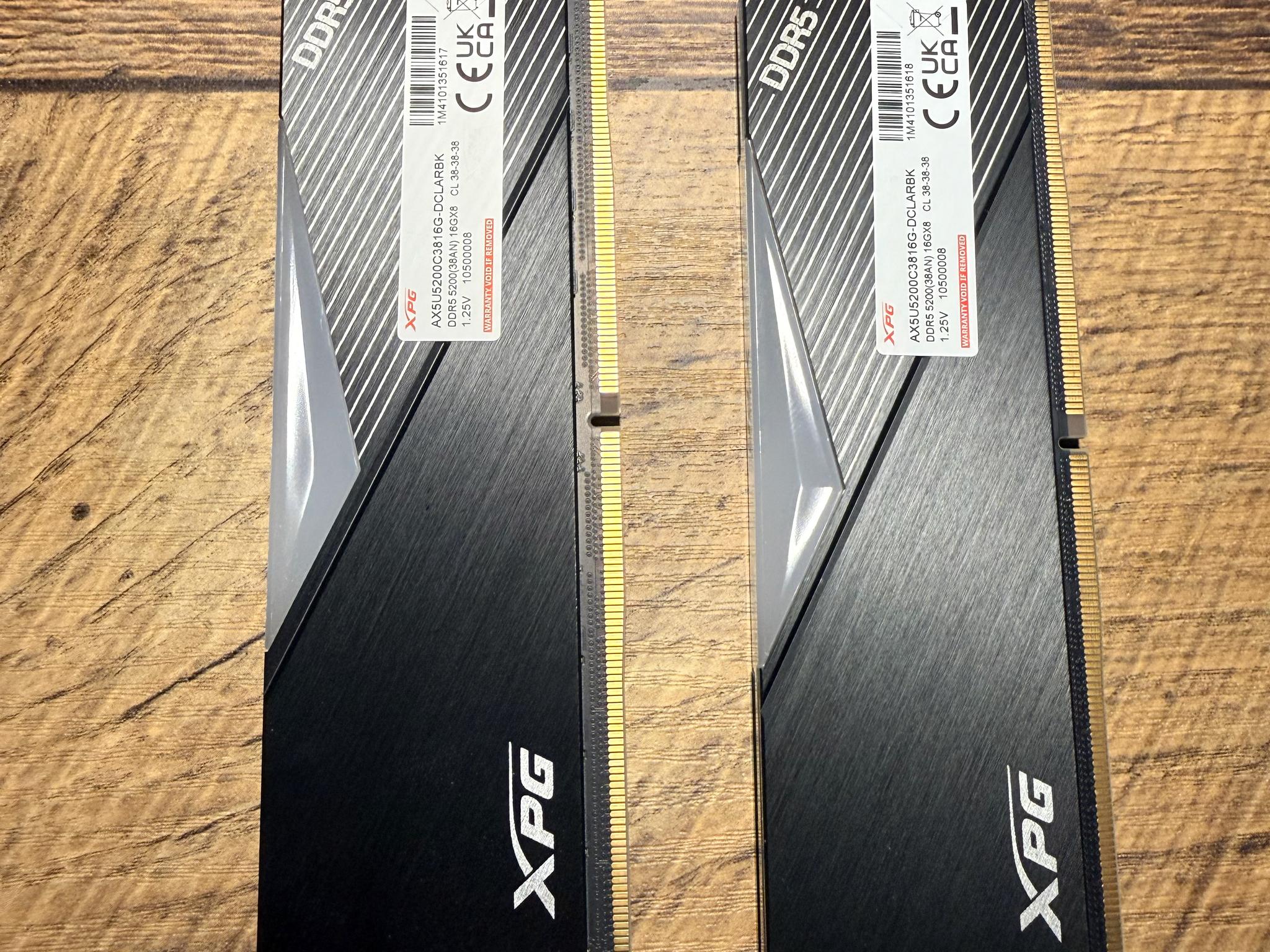 XPG Lancer DDR5-5200 32GB (2x16GB) CL38 RGB - Used, Excellent Condition
