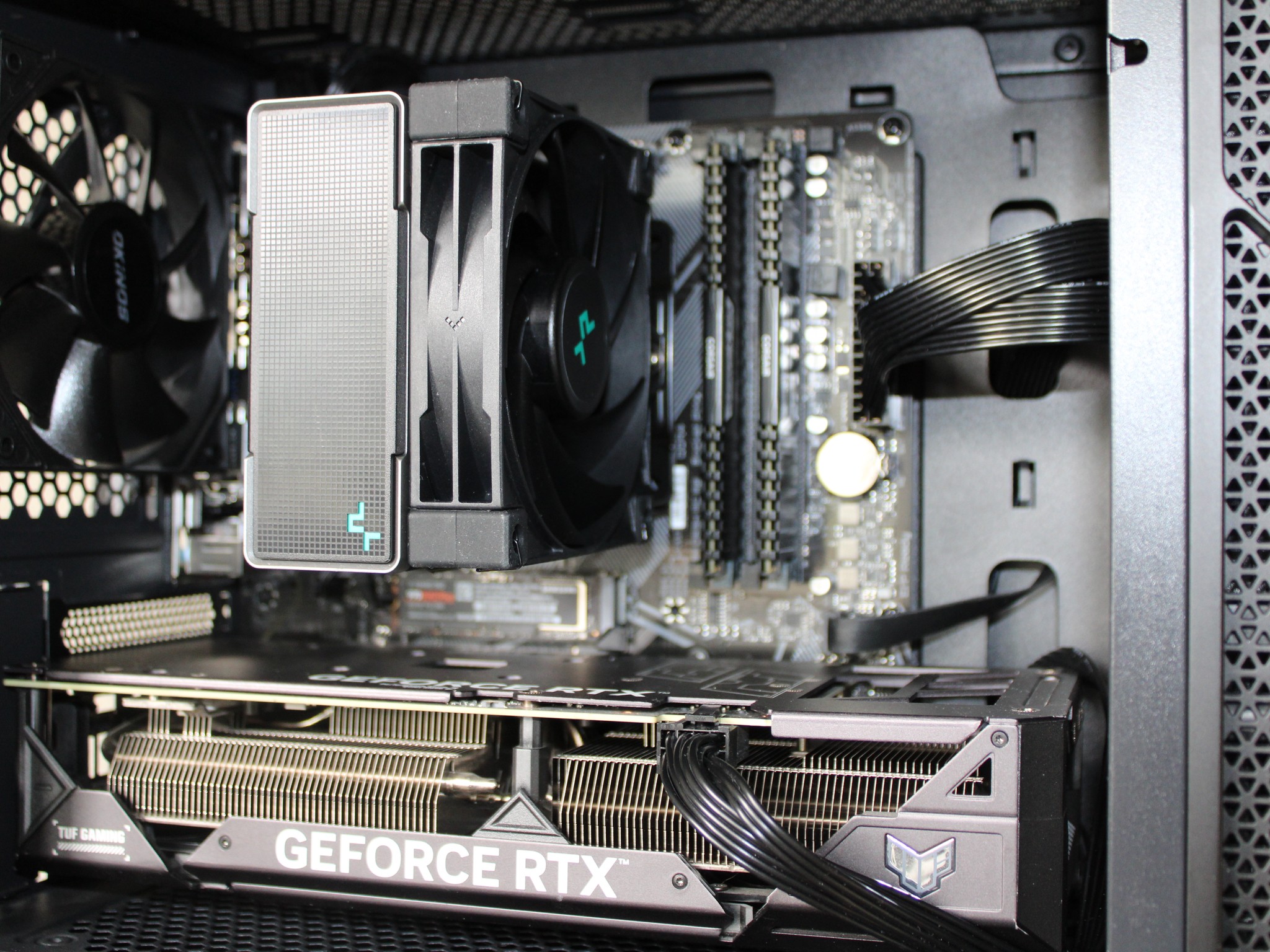 Super Sleek Custom PC – Ryzen 7 5800X | RTX 4060 Ti | 16GB DDR4 | NVMe SSD | Walnut Wood Case