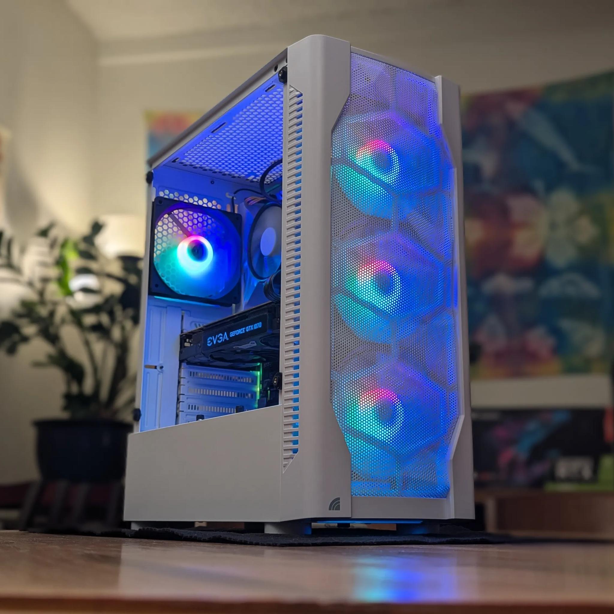 💠 Altair - White Gaming PC | GTX 1070 | i5-7500 | 16GB RAM | 512GB NVMe | WiFi & Windows 10 💠